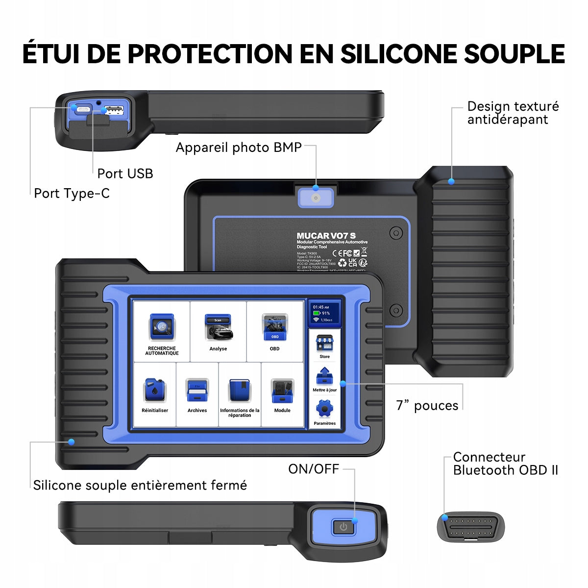 Diagnostic computer MUCAR VO7S OBD diagnoscope lifetime update PL Manufacturer code MUCAR VO7S
