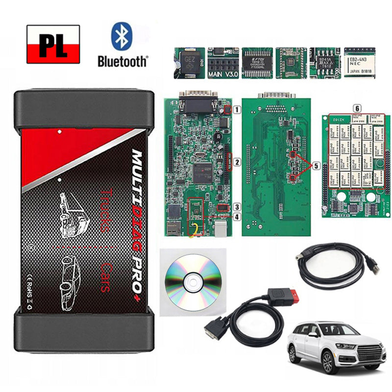Diagnostic interface Multi-Diag Pro+ Gold Bluetooth NEC OBD2 + CD PL