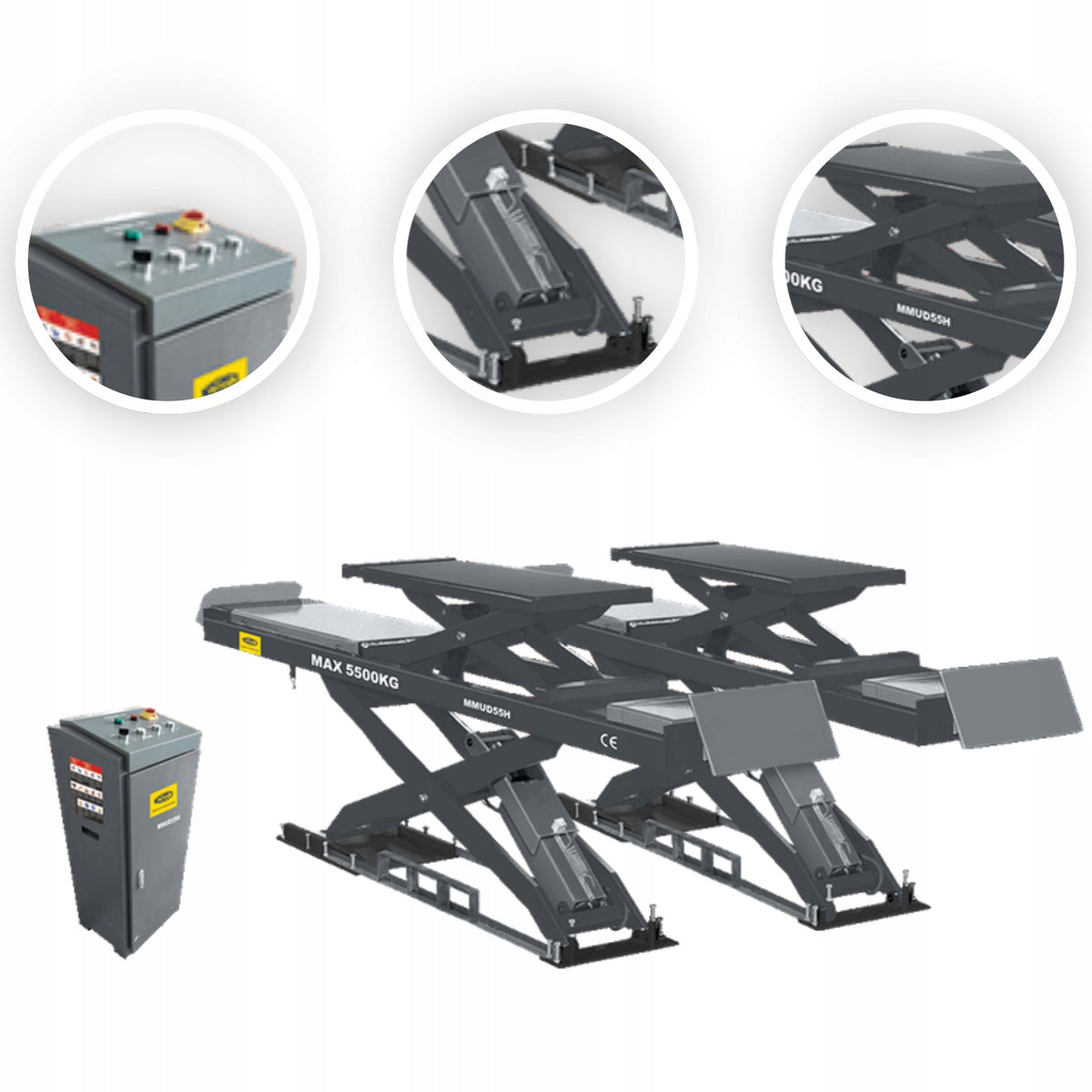 Diagnostic scissor lift for geometry 5,5T 400V Superlift 5000SCX