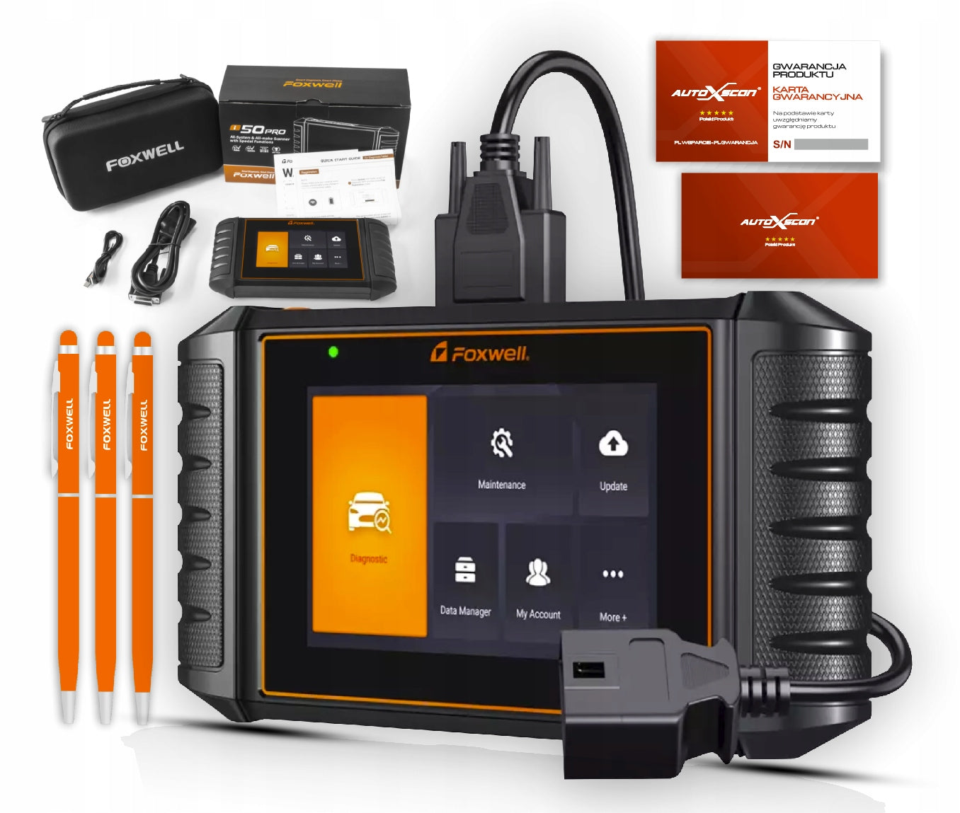Diagnostic tester FOXWELL i50PRO Polish ALL CARS SERVICE FEATURES