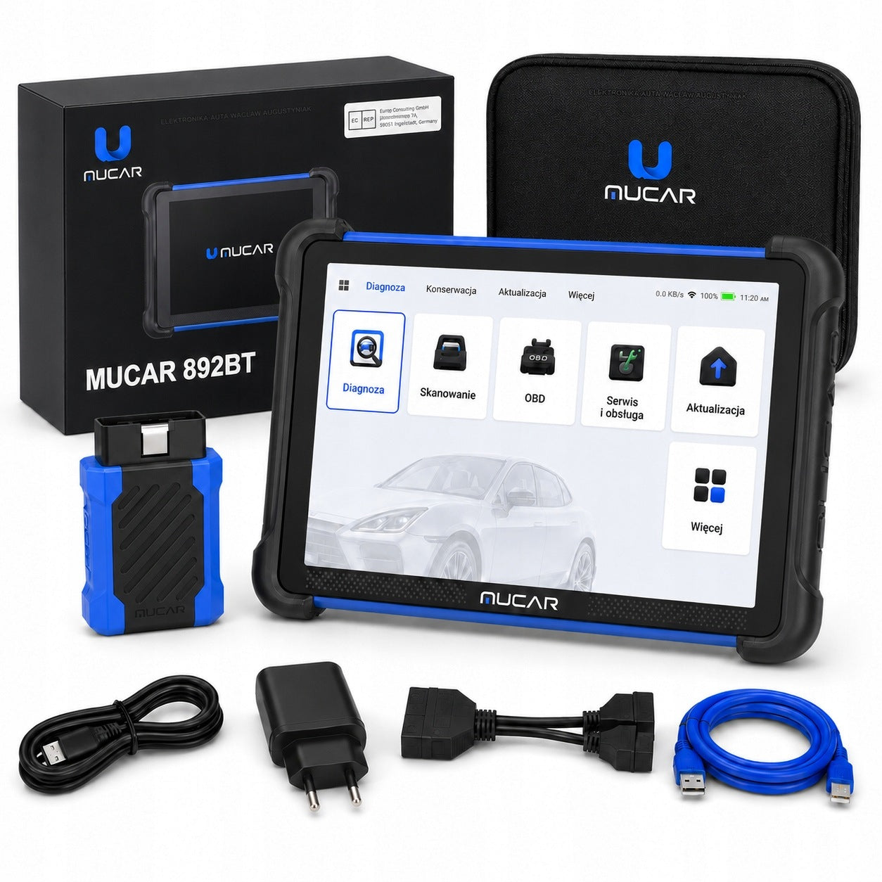 Diagnostic tester Mucar 892BT AI with Polish and CAN FD