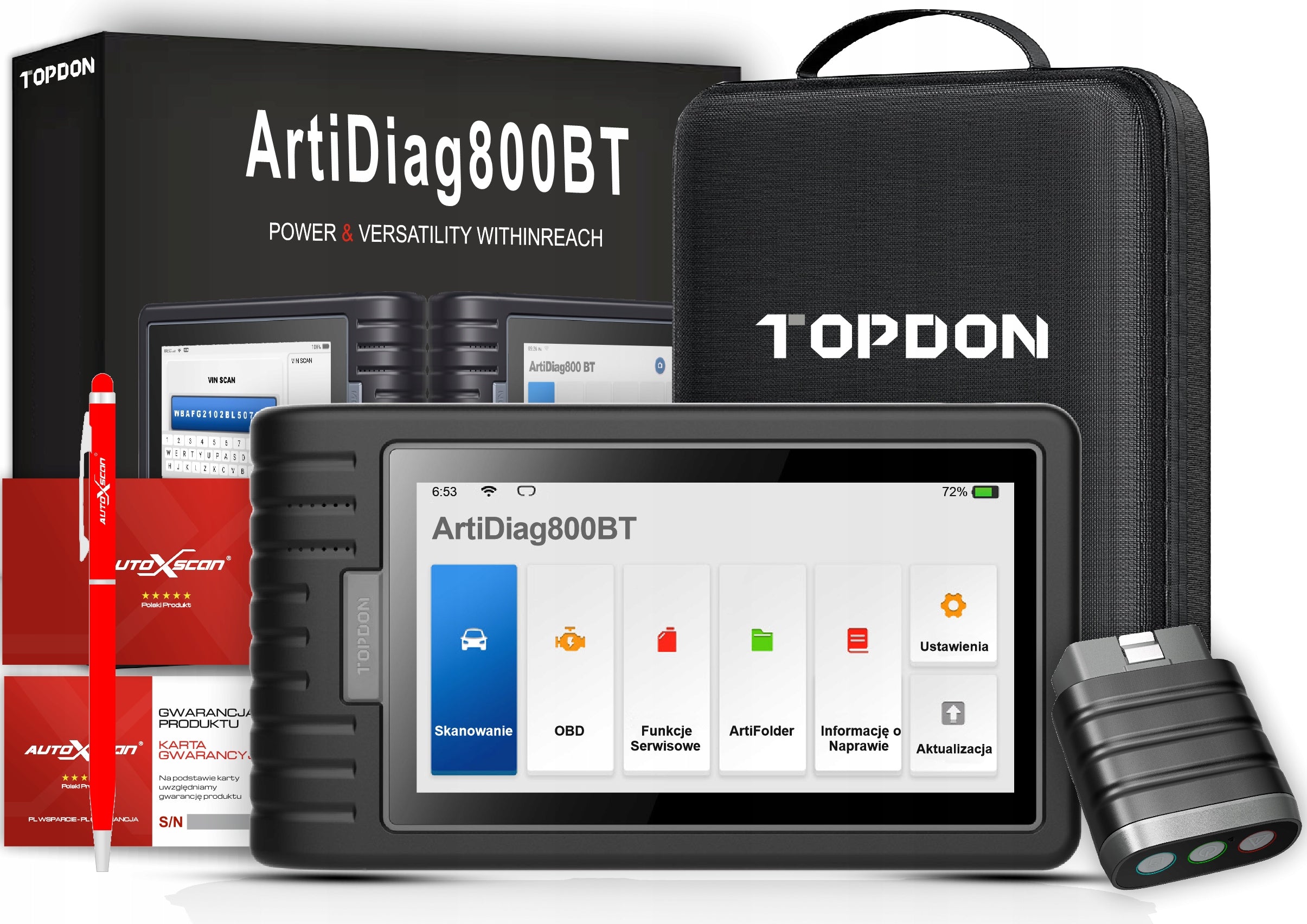 Diagnostic tester TOPDON ArtiDiag800BT Polish Brand Topdon