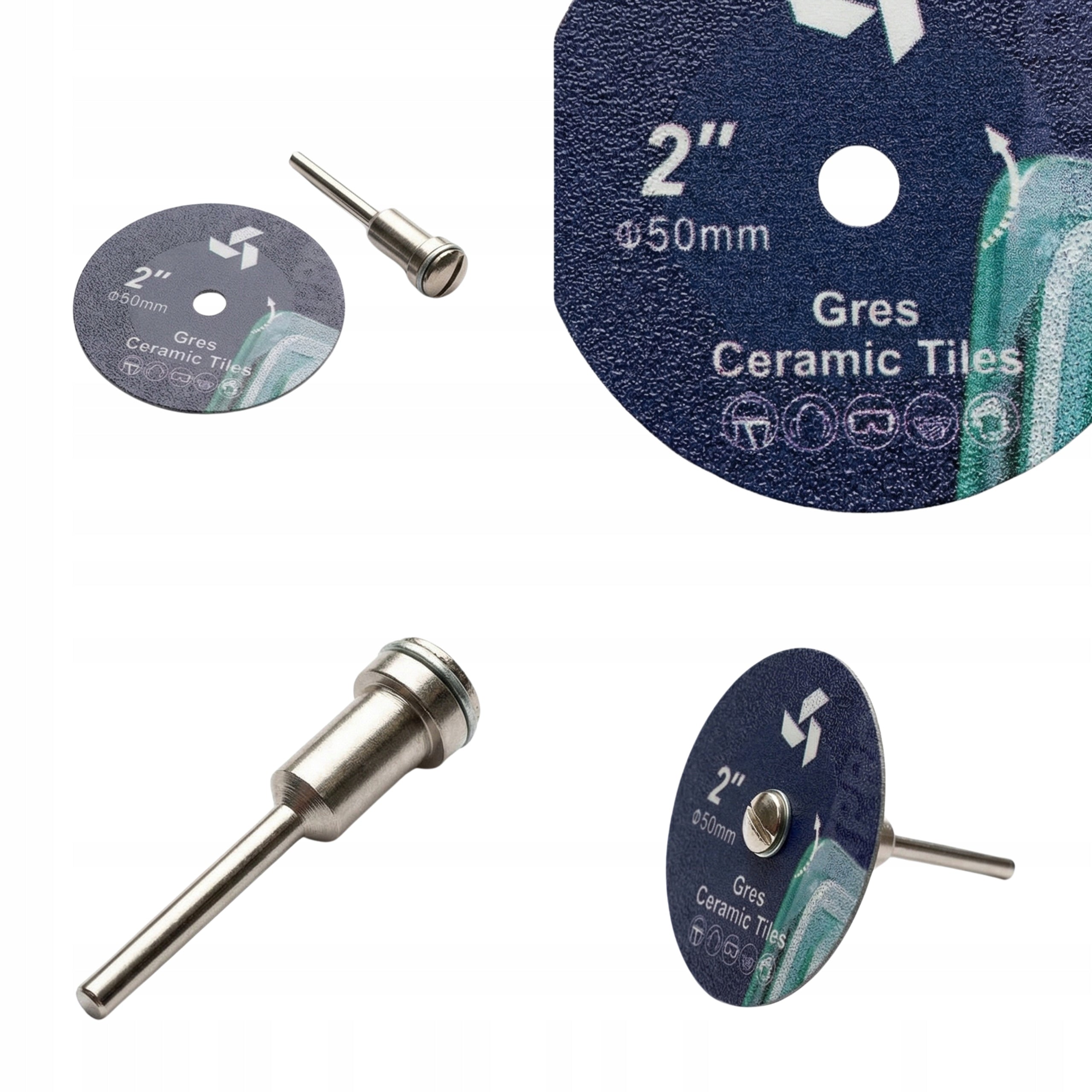 Diamond Cutting Disc 50 mm for Ceramic Tile Stoneware Pin Adapter 3 mm Manufacturer code TPro369