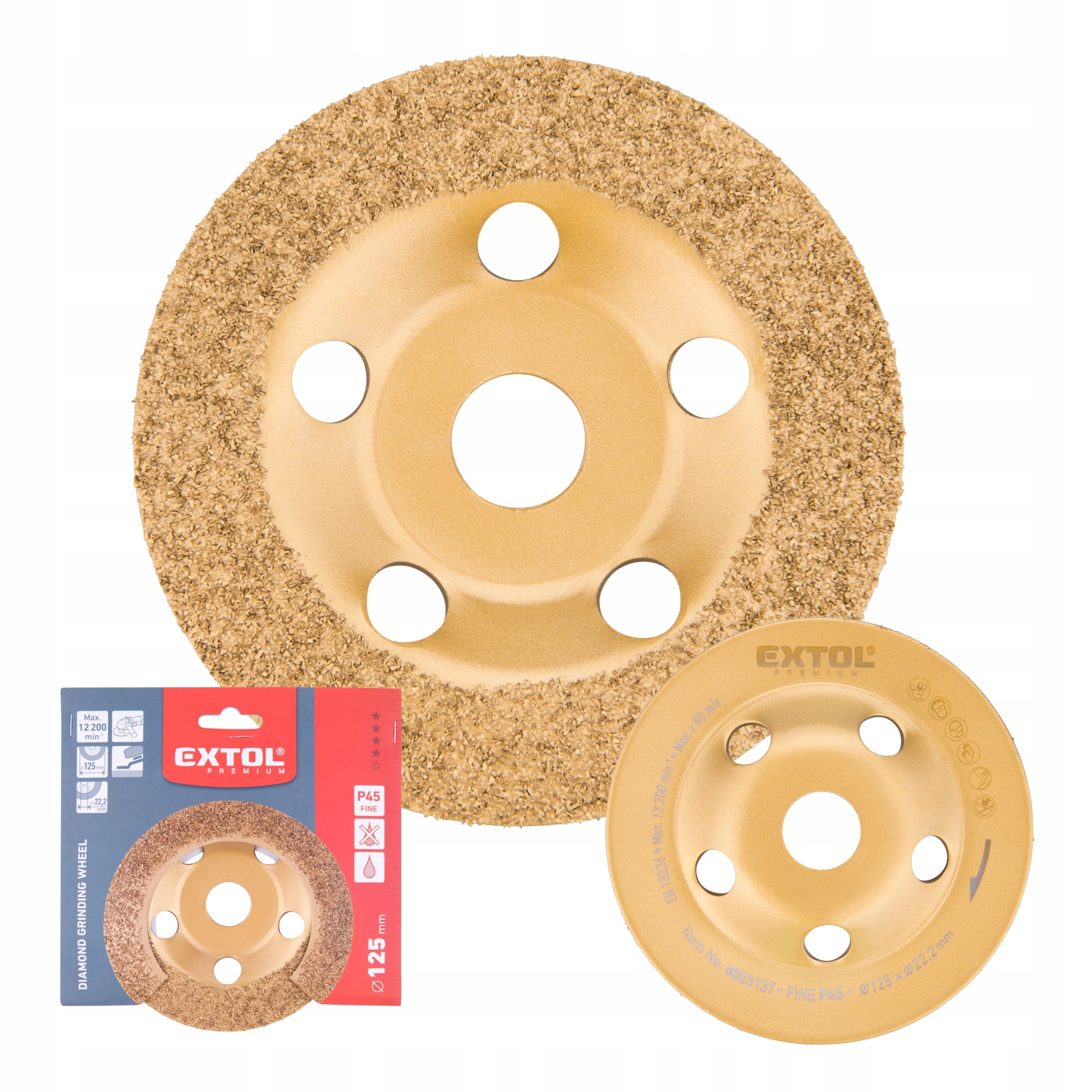 Diamond Disc 125 mm Grinding Wheel P45 For Wood Concrete Grinding GK GB Packaging status original