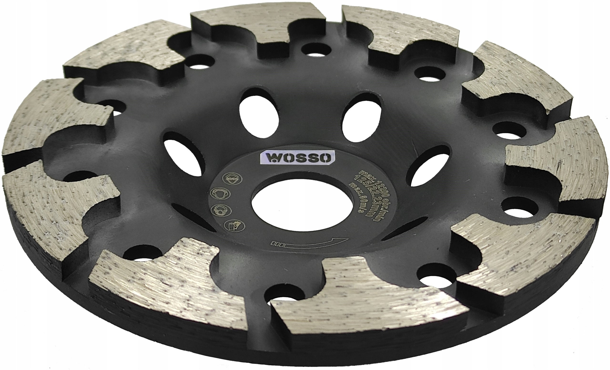 Diamond Grinding Disc 125 for HARD Concrete Stone T-ROX PREMIUM Brand WOSSO