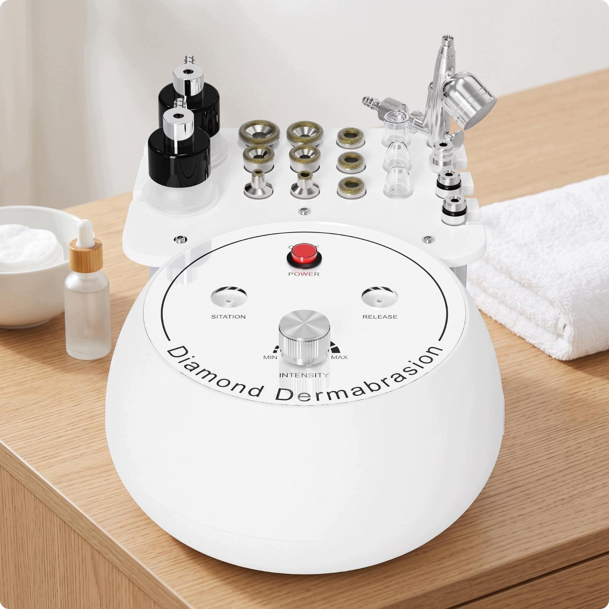 Diamond Tip Facial Cleaning System Professional Skin Resurfacing Device for