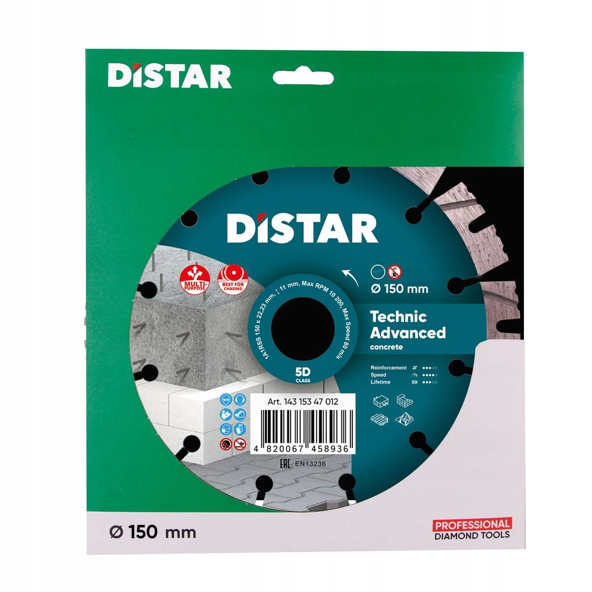Diamond blade 150mm DISTAR Technic Advanced 14315347012 | Concrete Granite Manufacturer code 14315347012