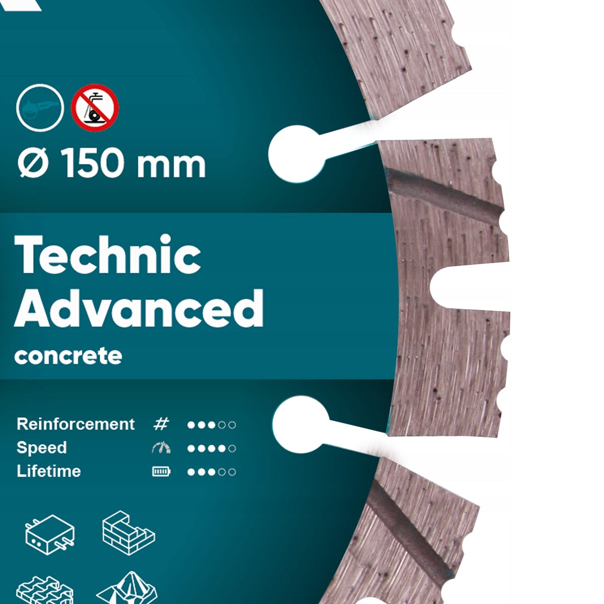 Diamond blade 150mm DISTAR Technic Advanced 14315347012 | Concrete Granite Packaging status original