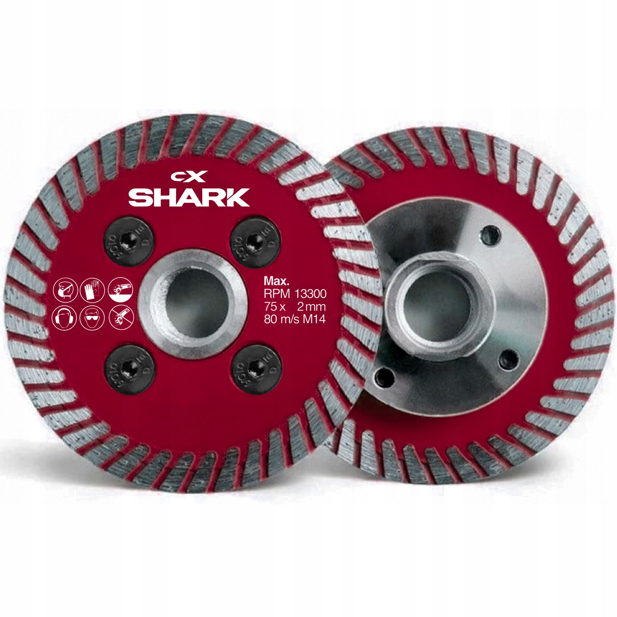Diamond blade for cutting and undercutting tile stoneware 75mm M14 CX Shark EAN (GTIN) 5906236982767