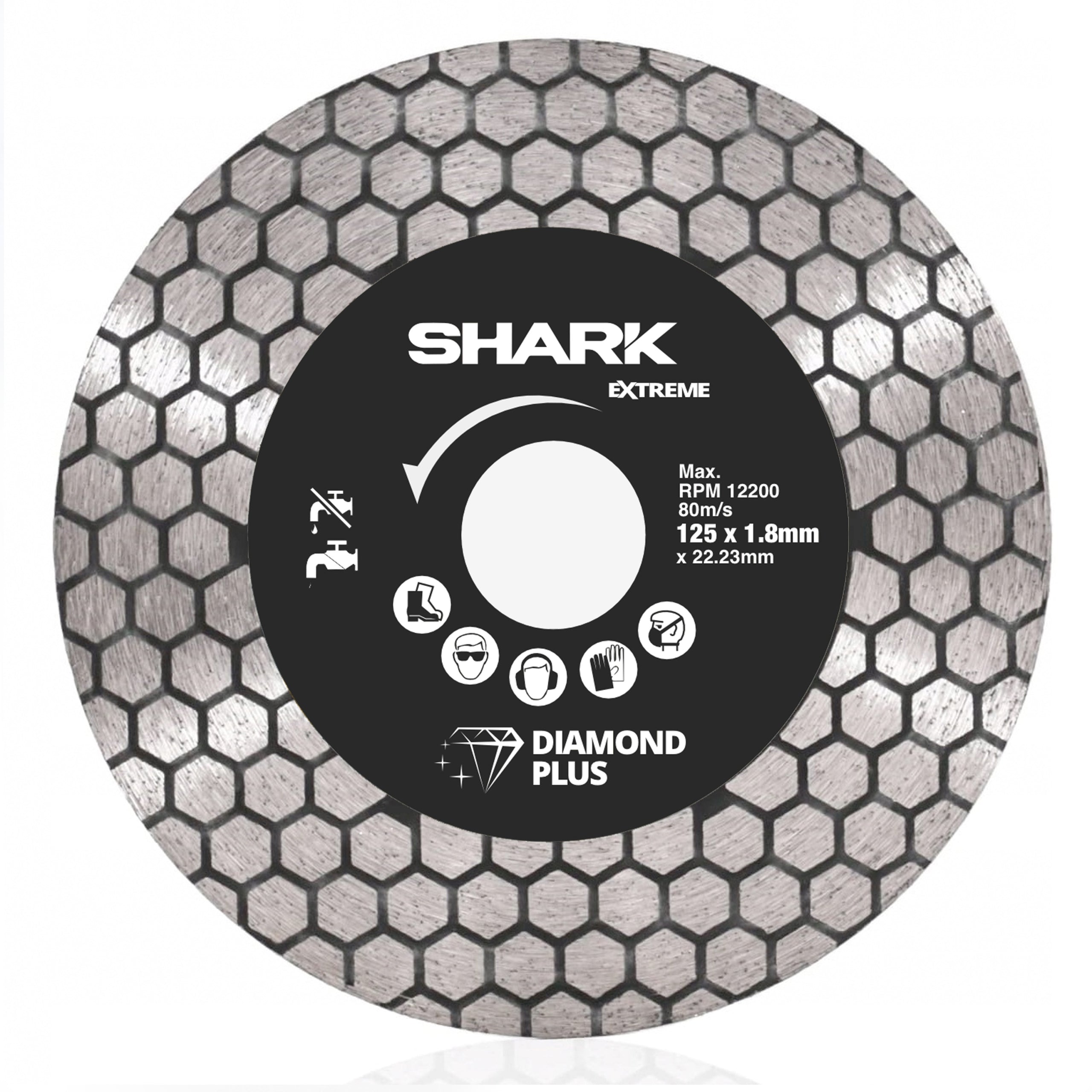 Diamond blade for cutting bevel chamfering stoneware 45 degree 125mm SHARK Brand no brand