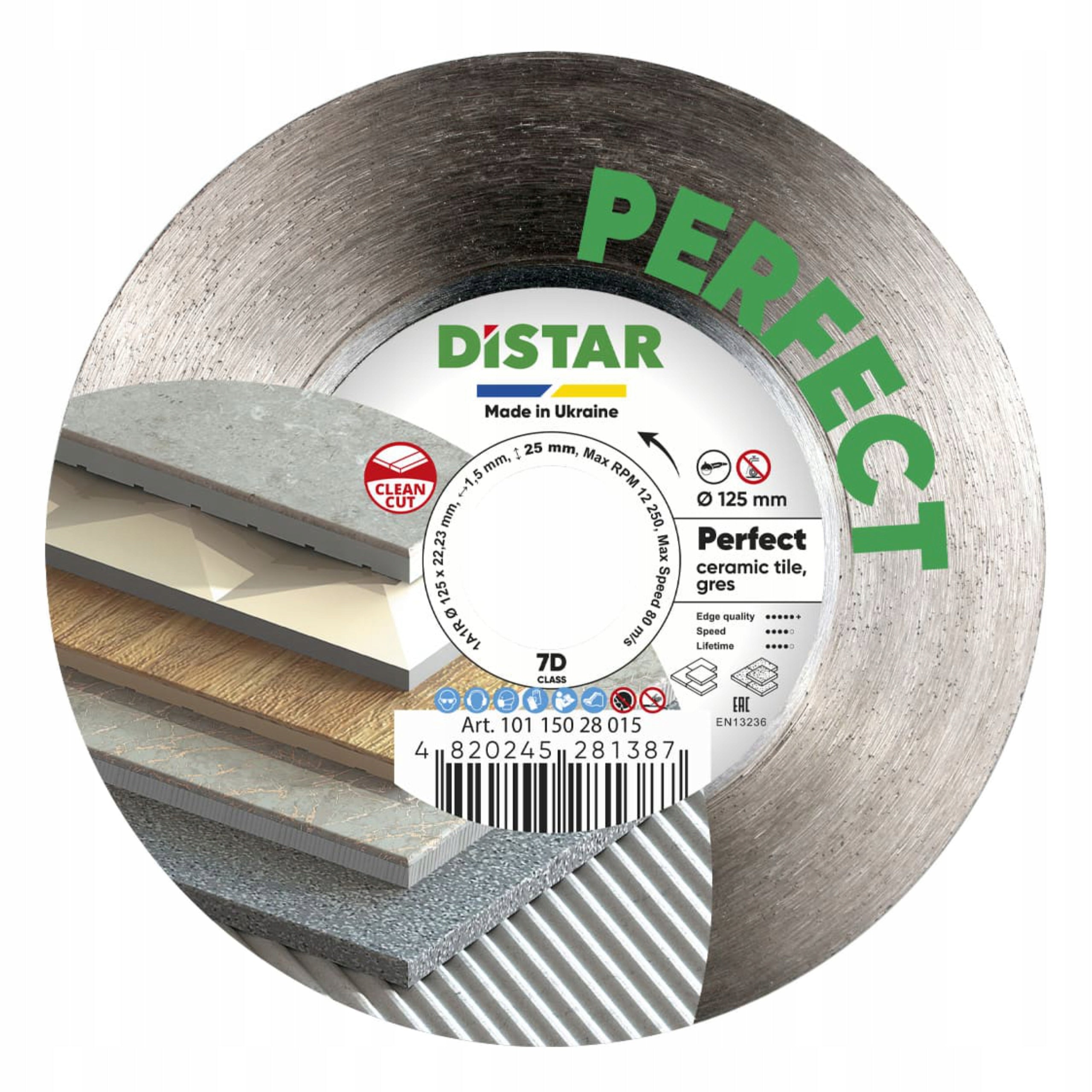 Diamond blade for stoneware tiles 125mm Perfect Distar 10115028015 Manufacturer code 10115028015