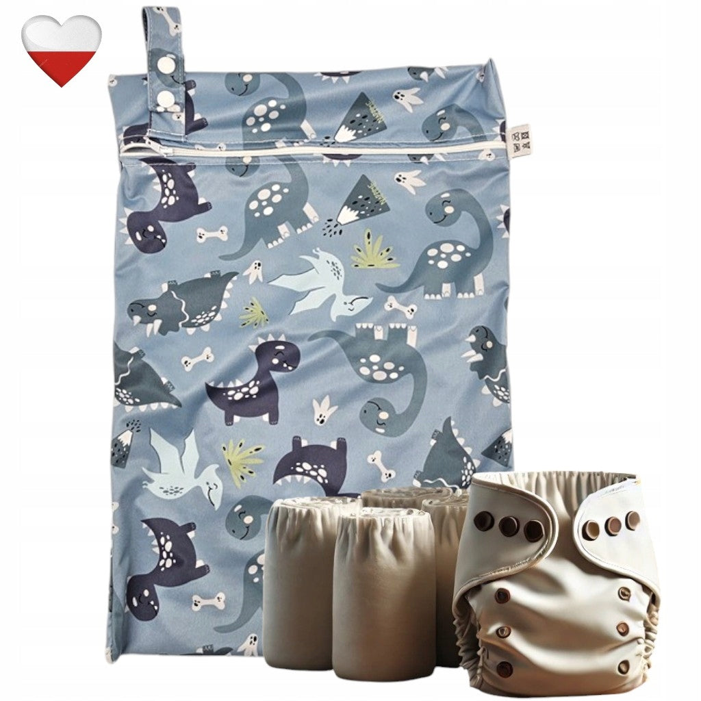 Diaper Bag PUL DINO Diaper Bags 30 x 45 cm NappiMe