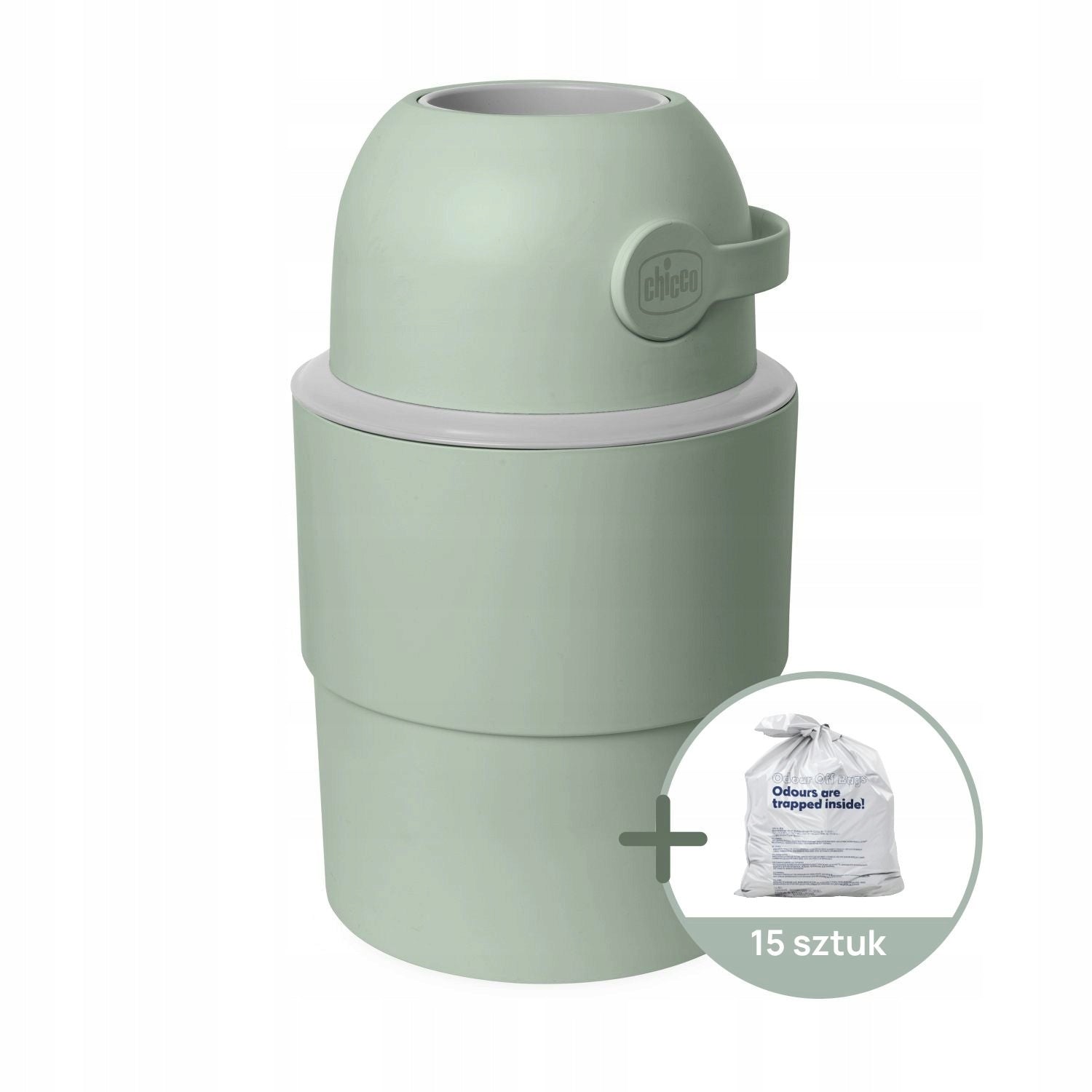 Diaper Basket CHICCO Odour Off TELESCOPIC Olive Bags