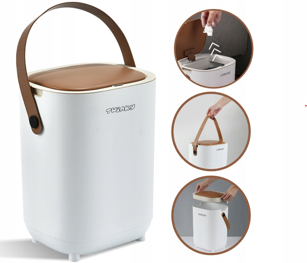 Diaper Container Twinky Touchless, Odor Neutralizing White Bronze