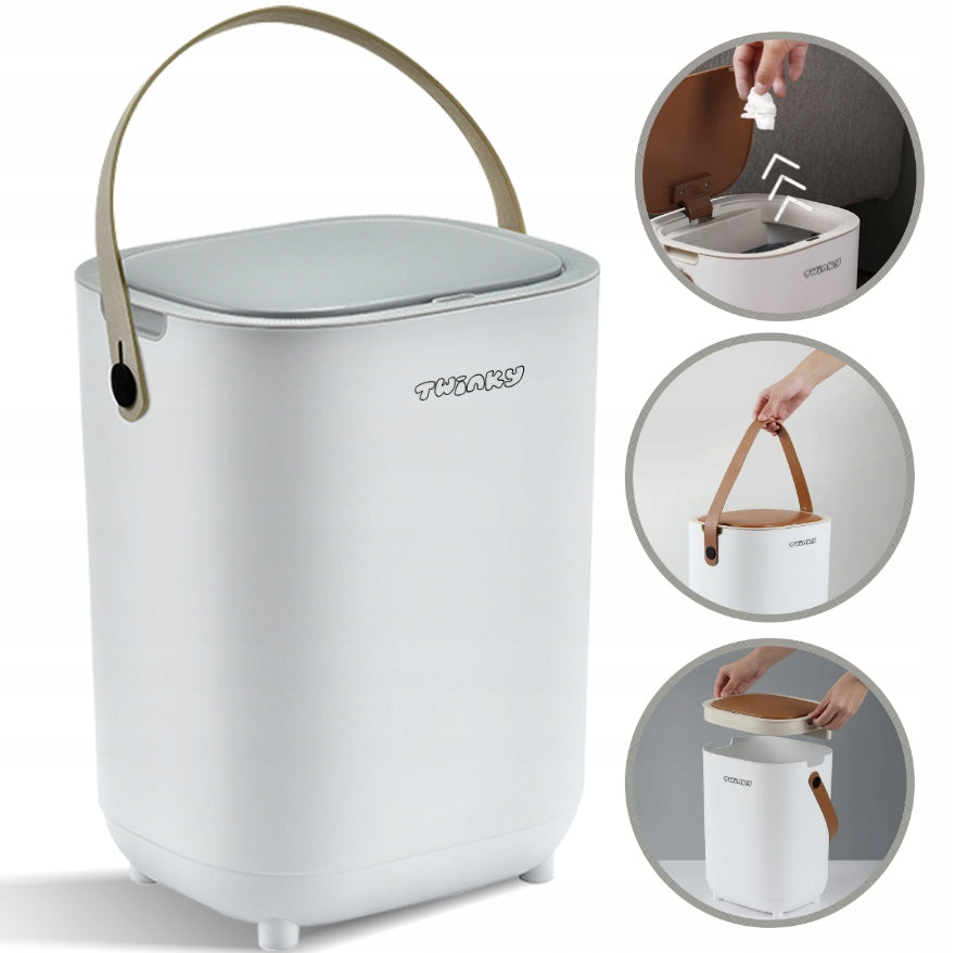 Diaper Container Twinky Touchless, Odor Neutralizing White Grey