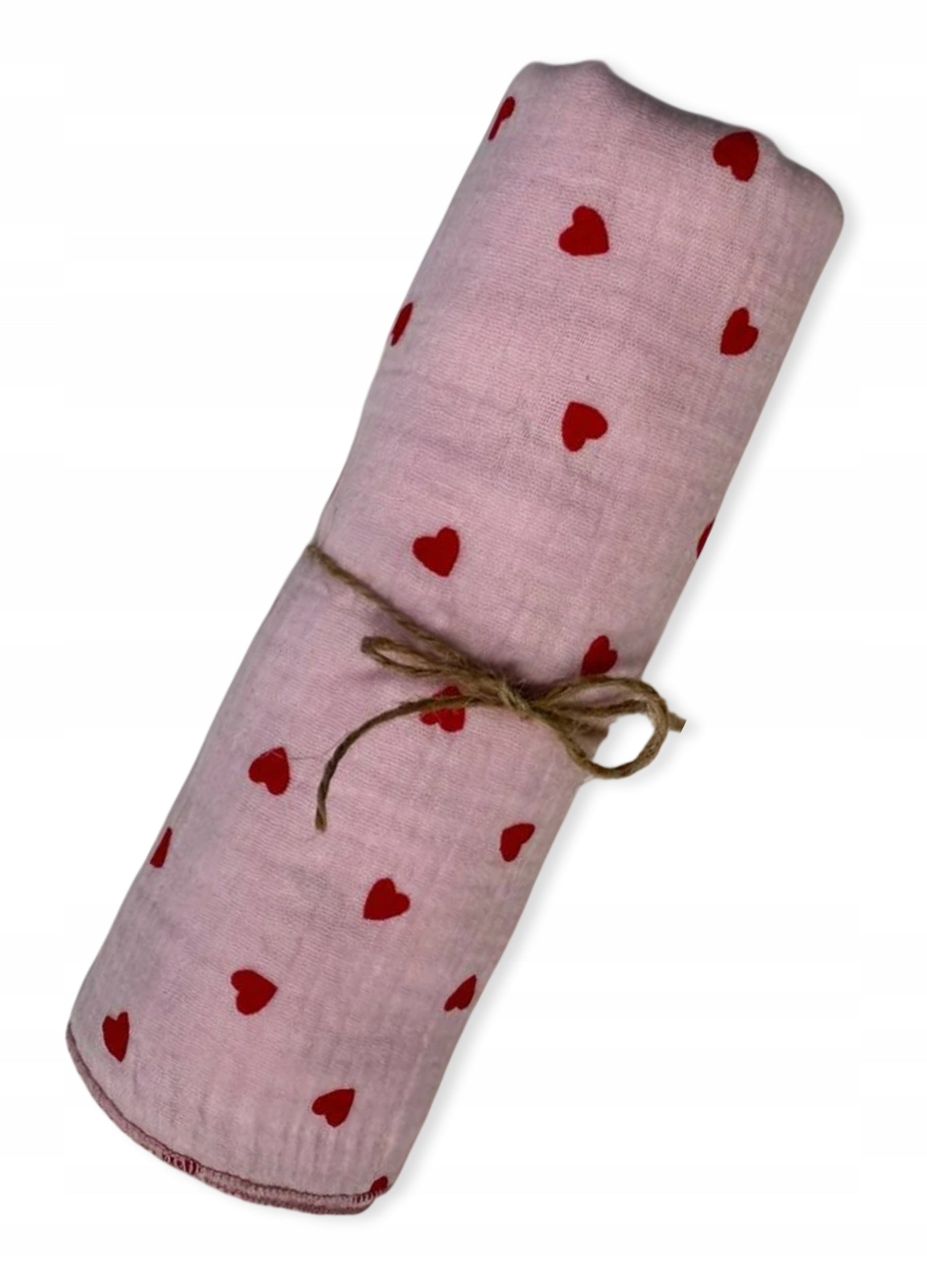 Diaper MUSLIN cotton 100% 80x60 diaper COTTON ROSE HEART