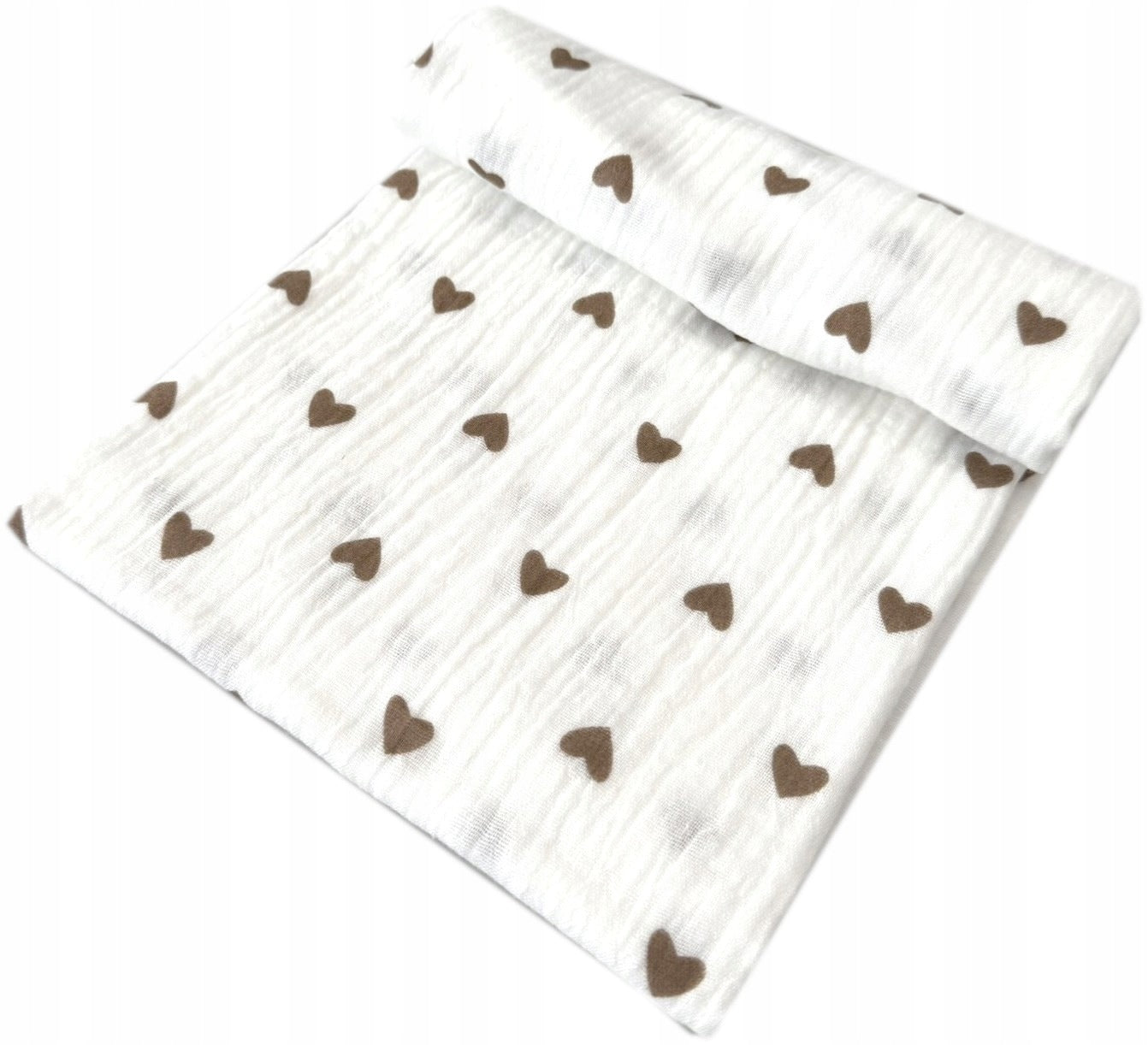 Diaper diaper MUSLIN PREMIUM DOUBLE GAZE downpour 30x30cm HEARTS