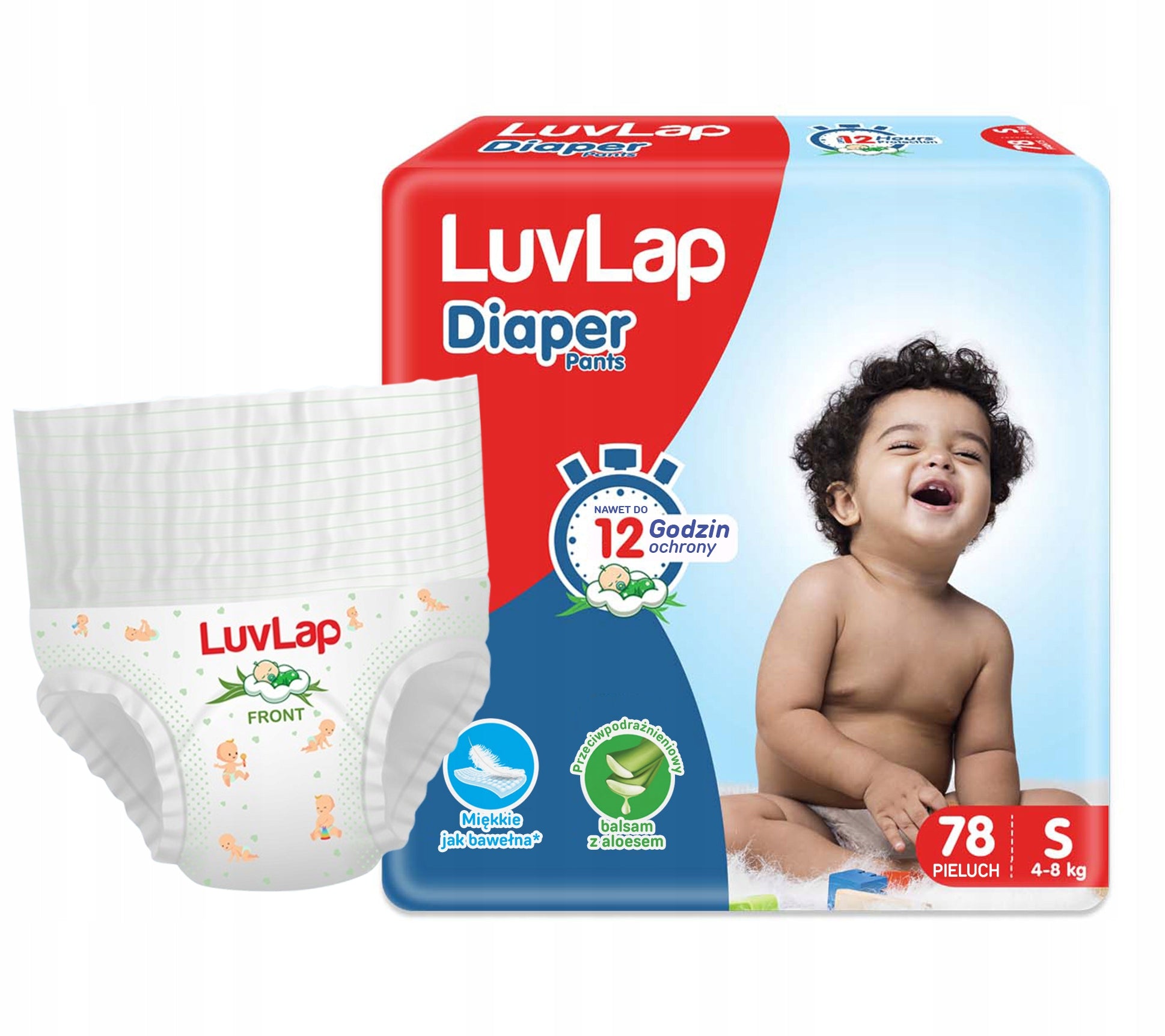 Diapers For Children size 3, 4-8kg, 78 pcs with aloe vera 12h Protection