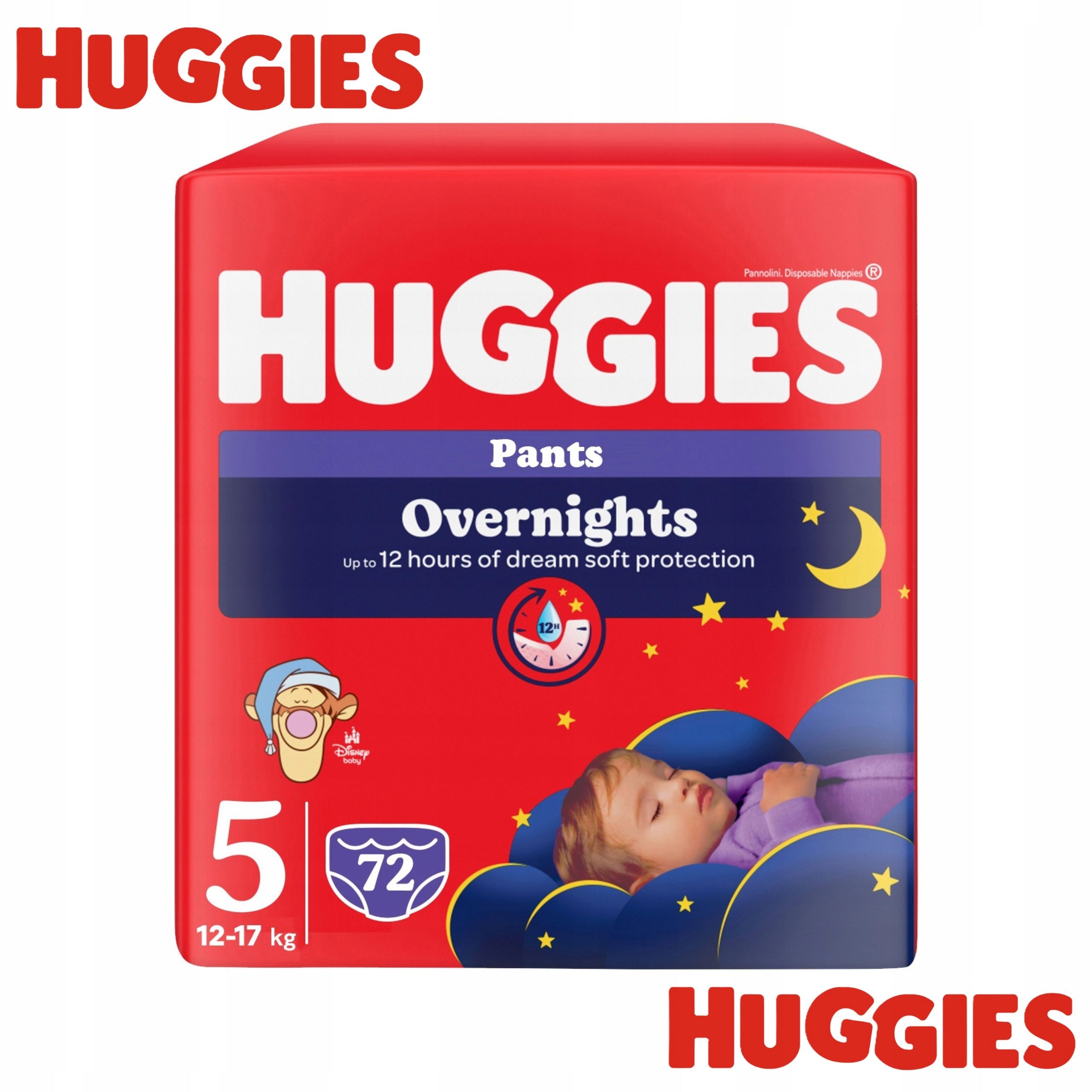Diapers Huggies Overnights Pants Size 5 (12-17 kg) 72pcs