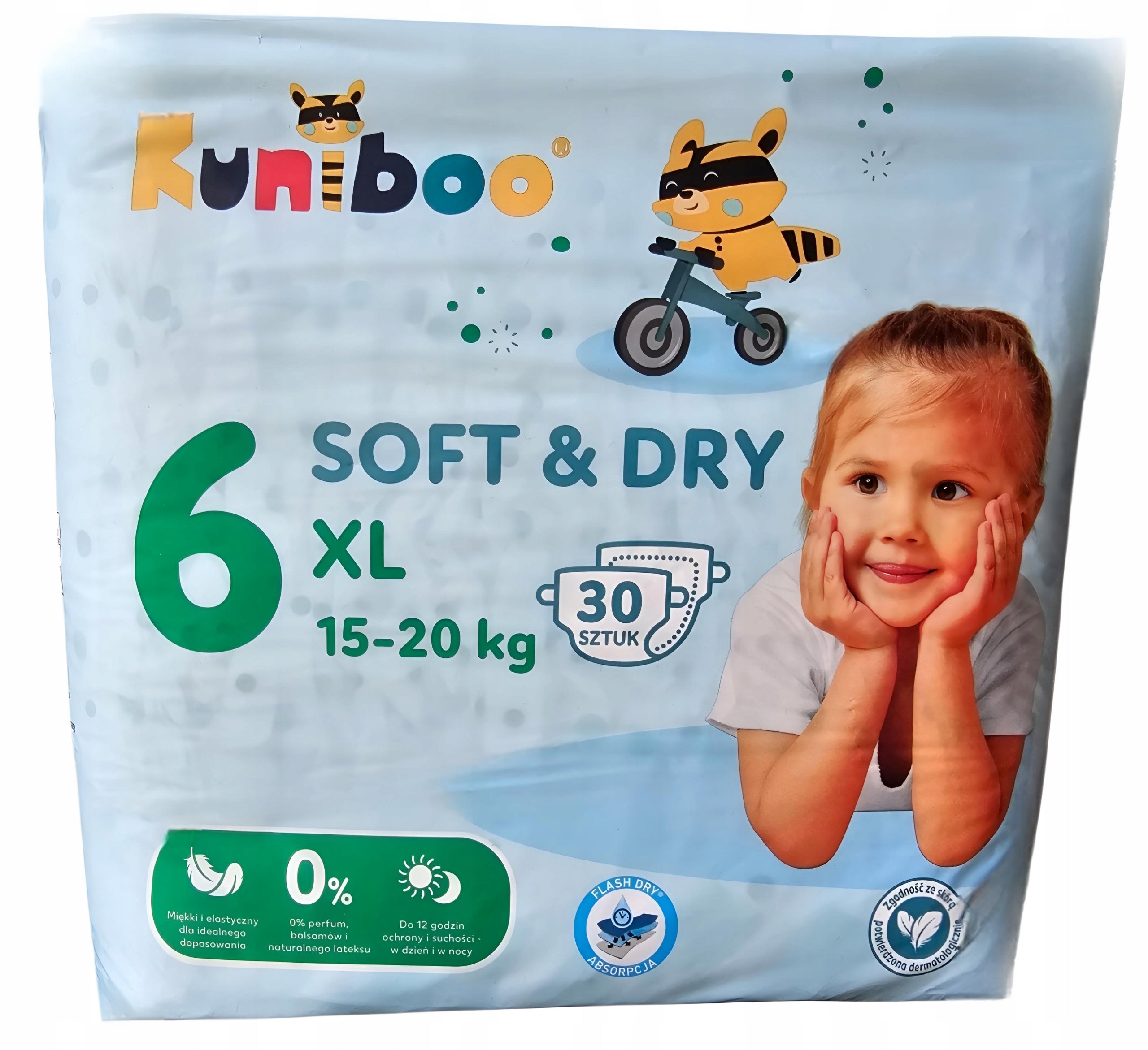 Diapers Kuniboo Soft&Dry 6 / 15-20 kg / 30 pcs