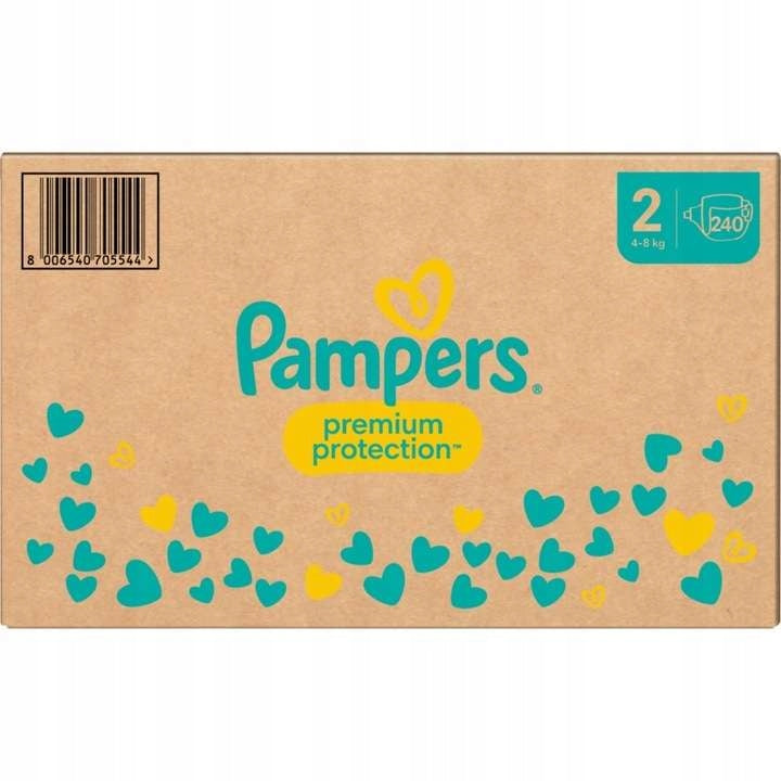 Diapers PAMPERS PREMIUM PROTECTION 2 4-8 kg 240 pcs (4 x60)