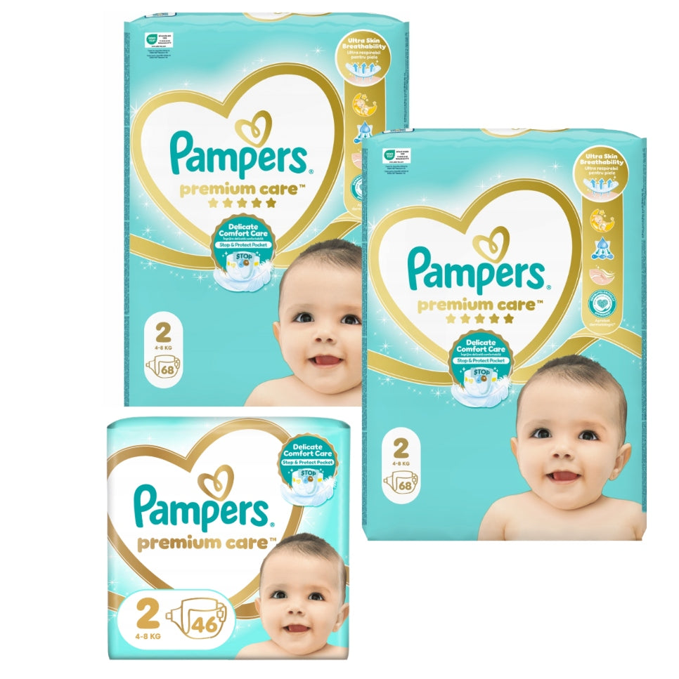 Diapers Pampers Premium Care Size 2 182 pcs