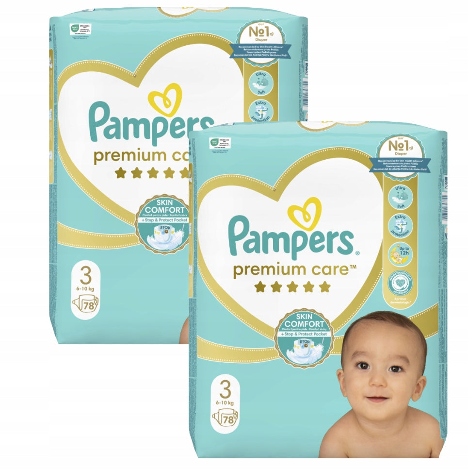 Diapers Pampers Premium Care Size 3 156 pcs