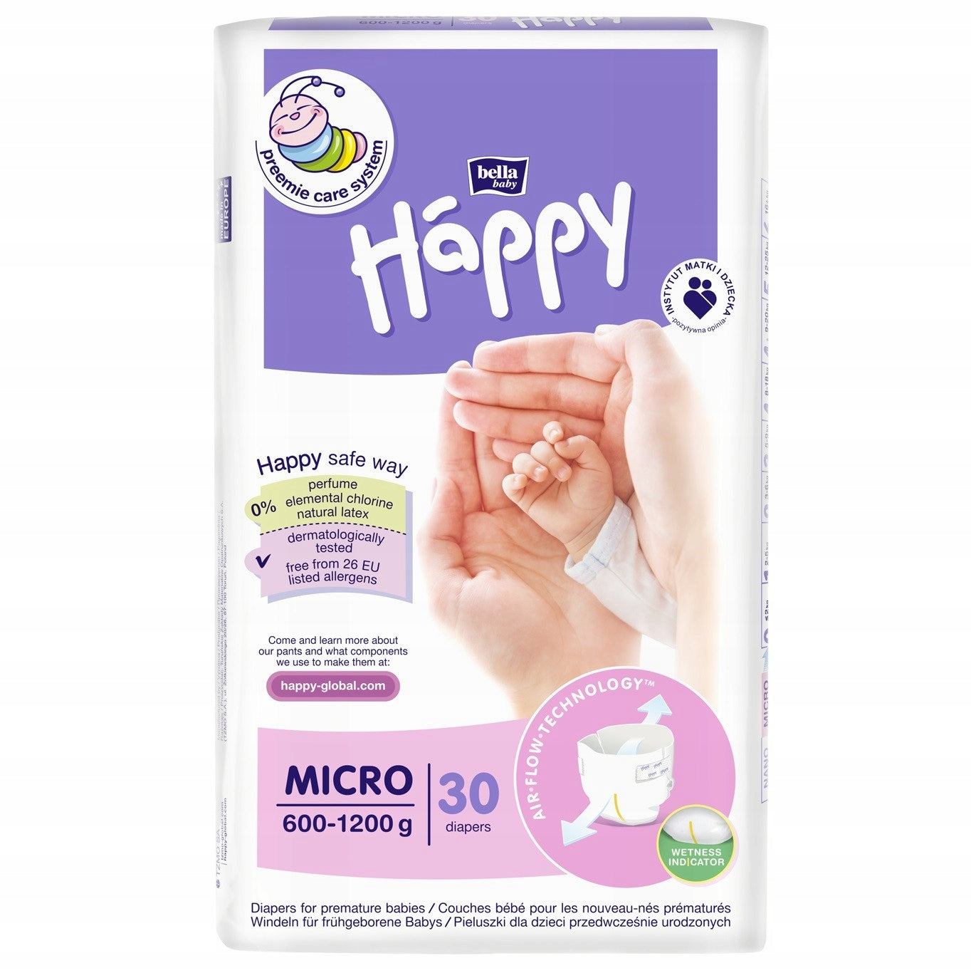 Diapers for premature babies Happy Micro 600-1200g 30pcs.