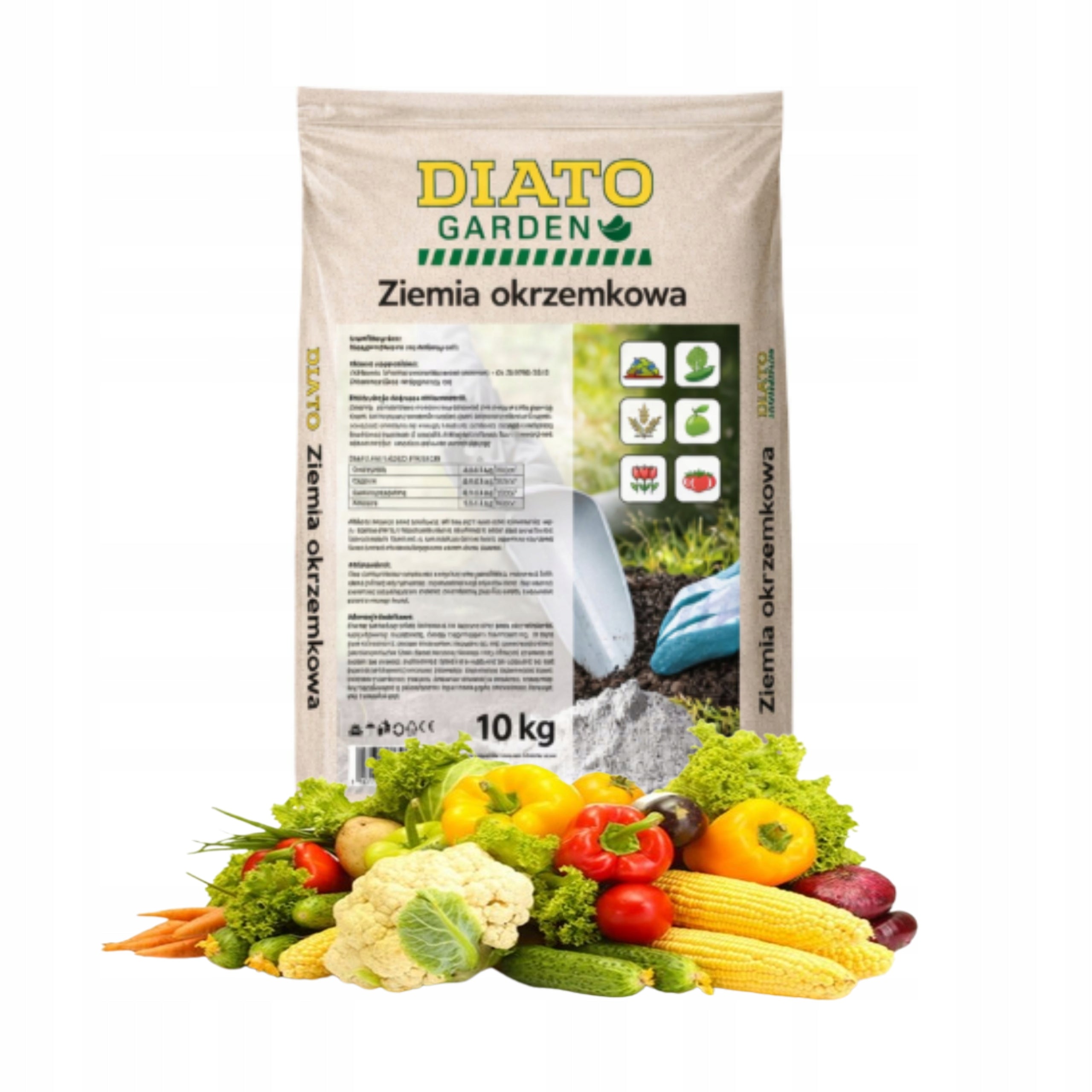 Diatomaceous Earth DIATO GARDEN 10 kg for WORMS Plant Support Soil Quality