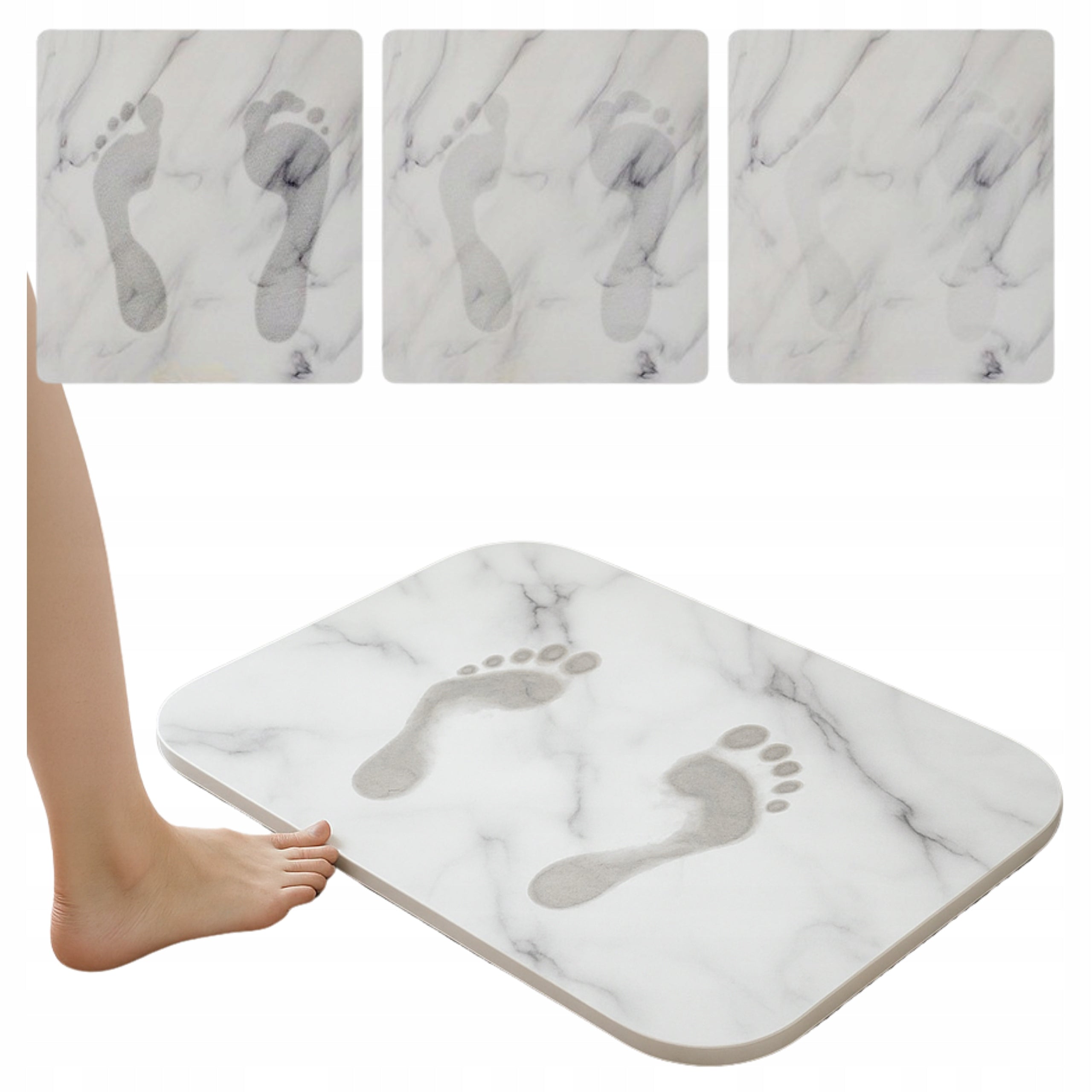 Diatomite Bathroom Mat Quick Drying Absorbent for Bathroom 60 x 40 cm