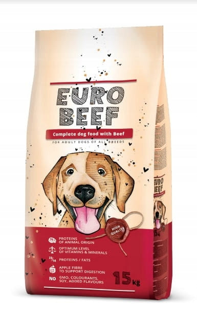 Dibaq Eurobeef Dry Dog Food Beef 15kg Packaging status original