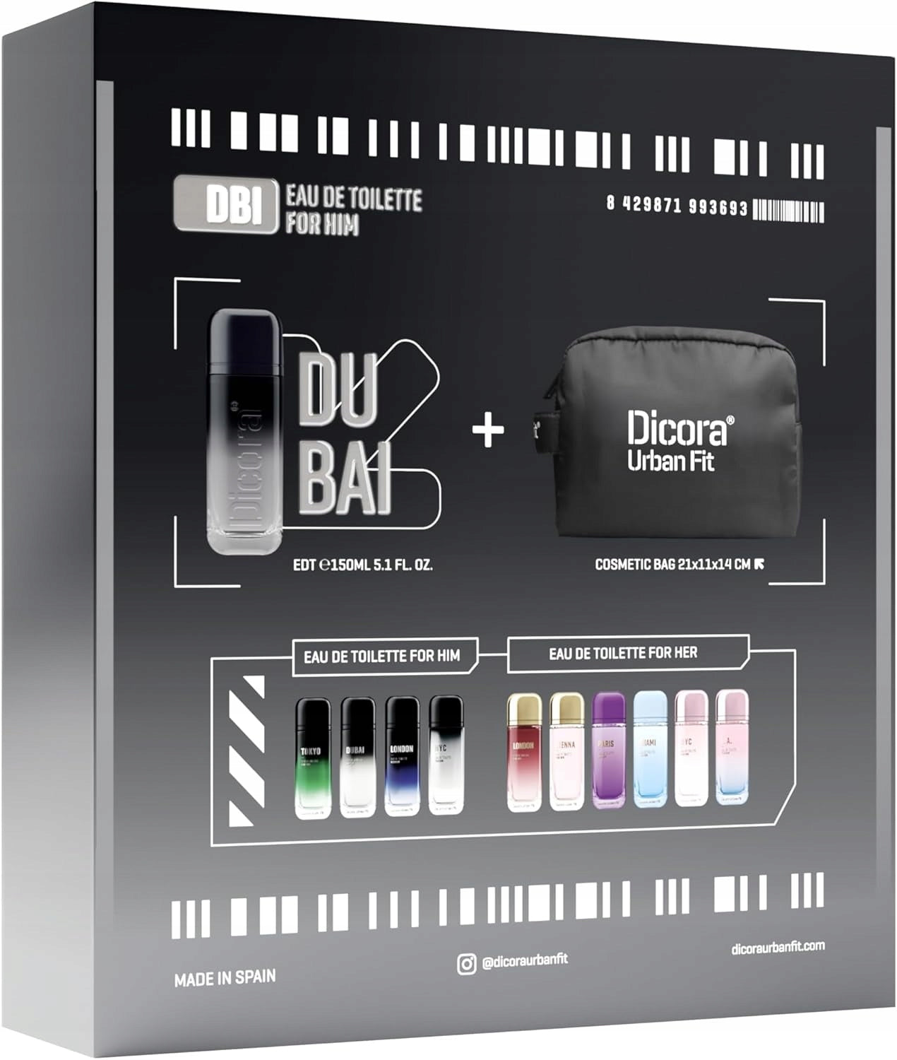 Dicora Urban Fit Gift set eau de toilette Dubai 150ml and beautician Line other