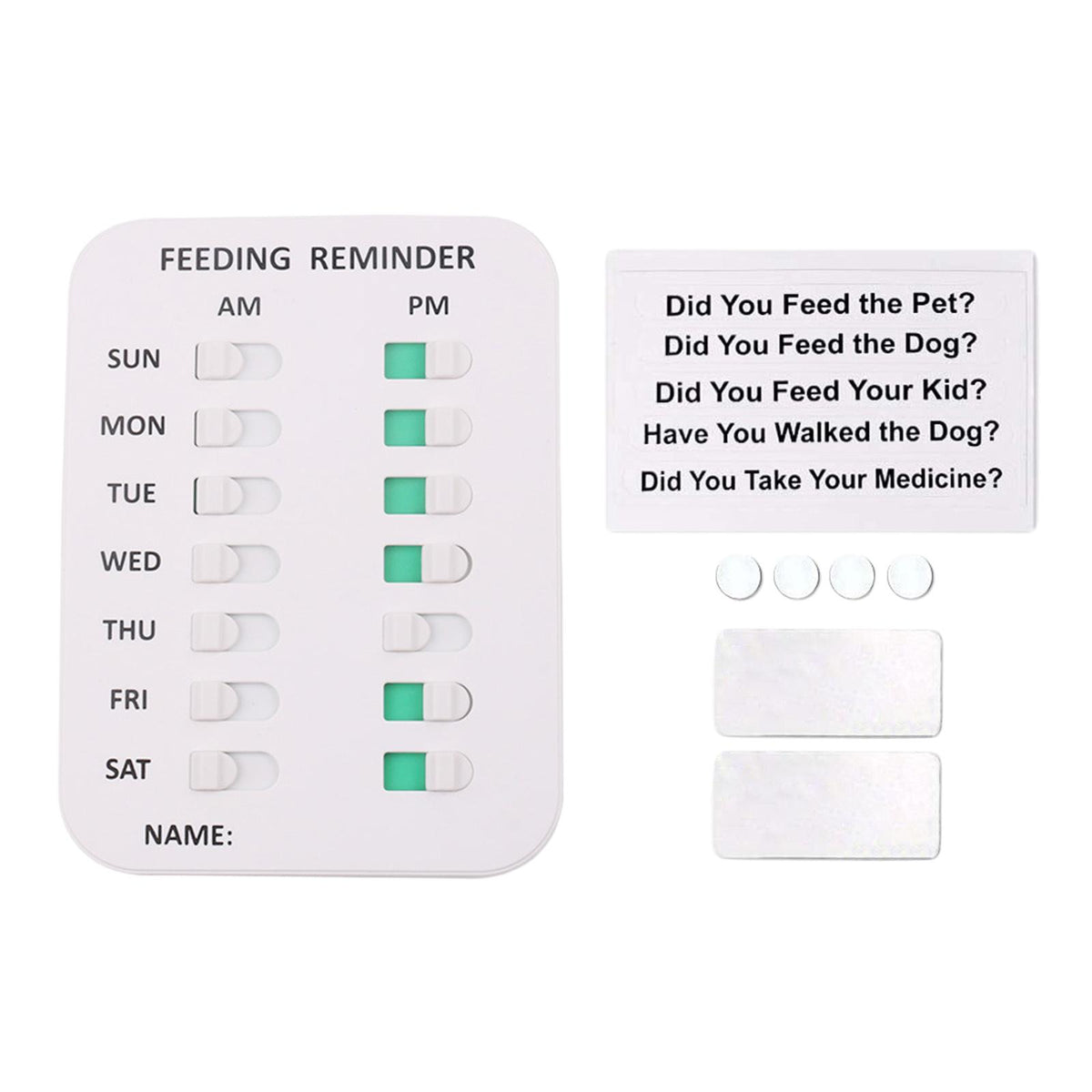 Did You Feed The Pet Feeding Reminder Magnetic White Board two rows Packaging status original
