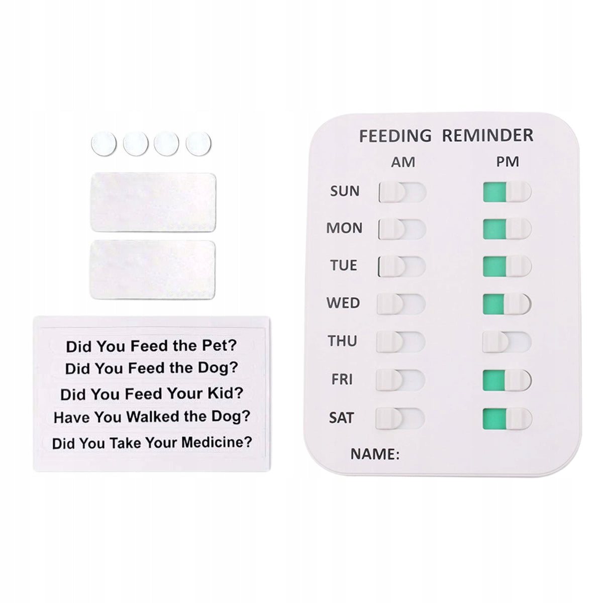 Did You Feed The Pet Feeding Reminder Magnetic White Board two rows