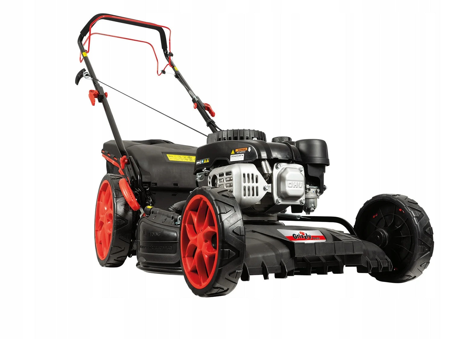 Diesel mower GRIZZLY with drive basket Petrol 70L 3,7km 51 cm 171 cm³ Manufacturer code BRM 5117-2 A 4in1 Set