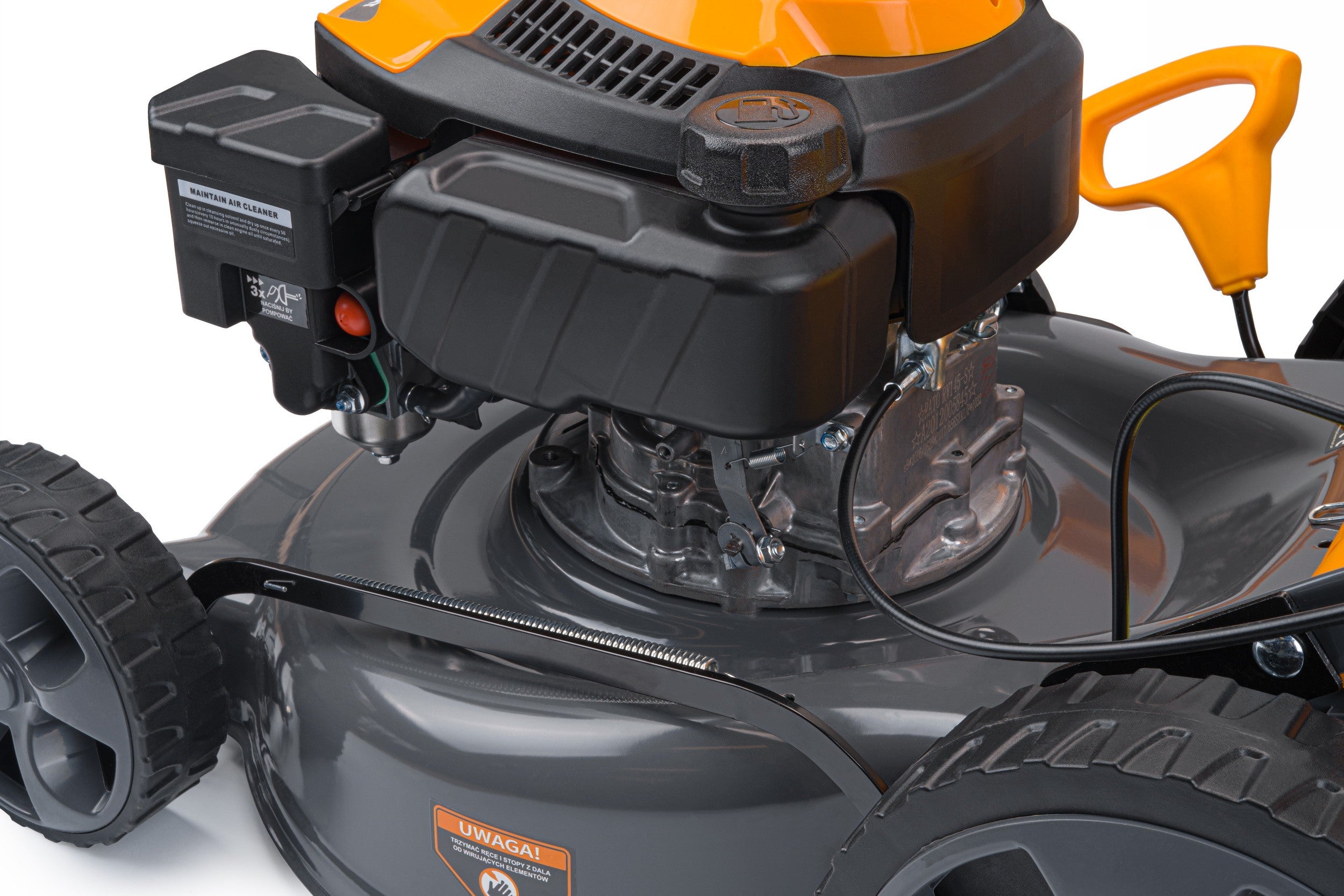 Diesel mower Powermat 6 HP with basket 62 l width 46 cm wheel drive Engine displacement 173 cm³