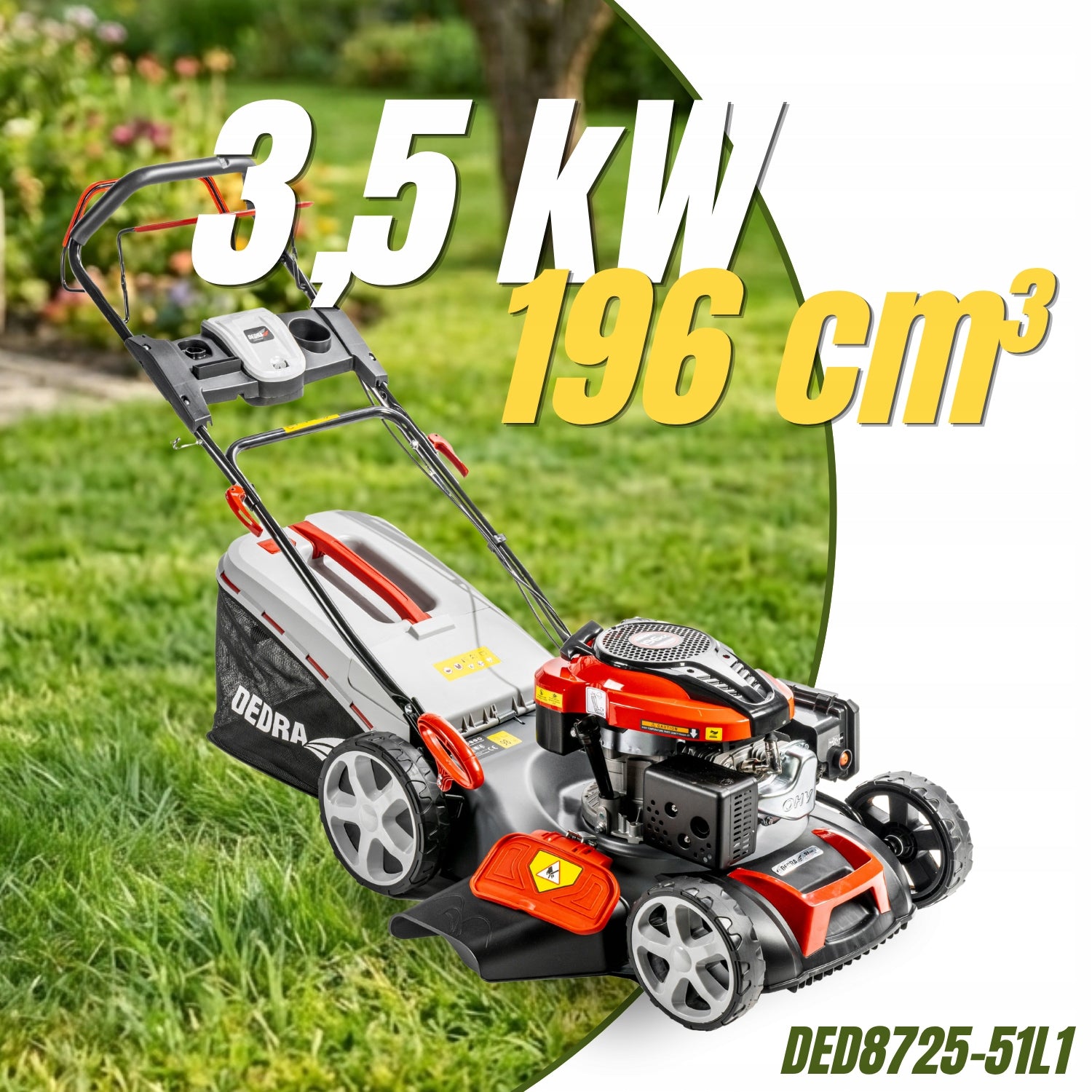 Diesel mower with GT drive Mulching 51cm 196 cm³ 3,5kW LONCIN DEDRA Packaging status original