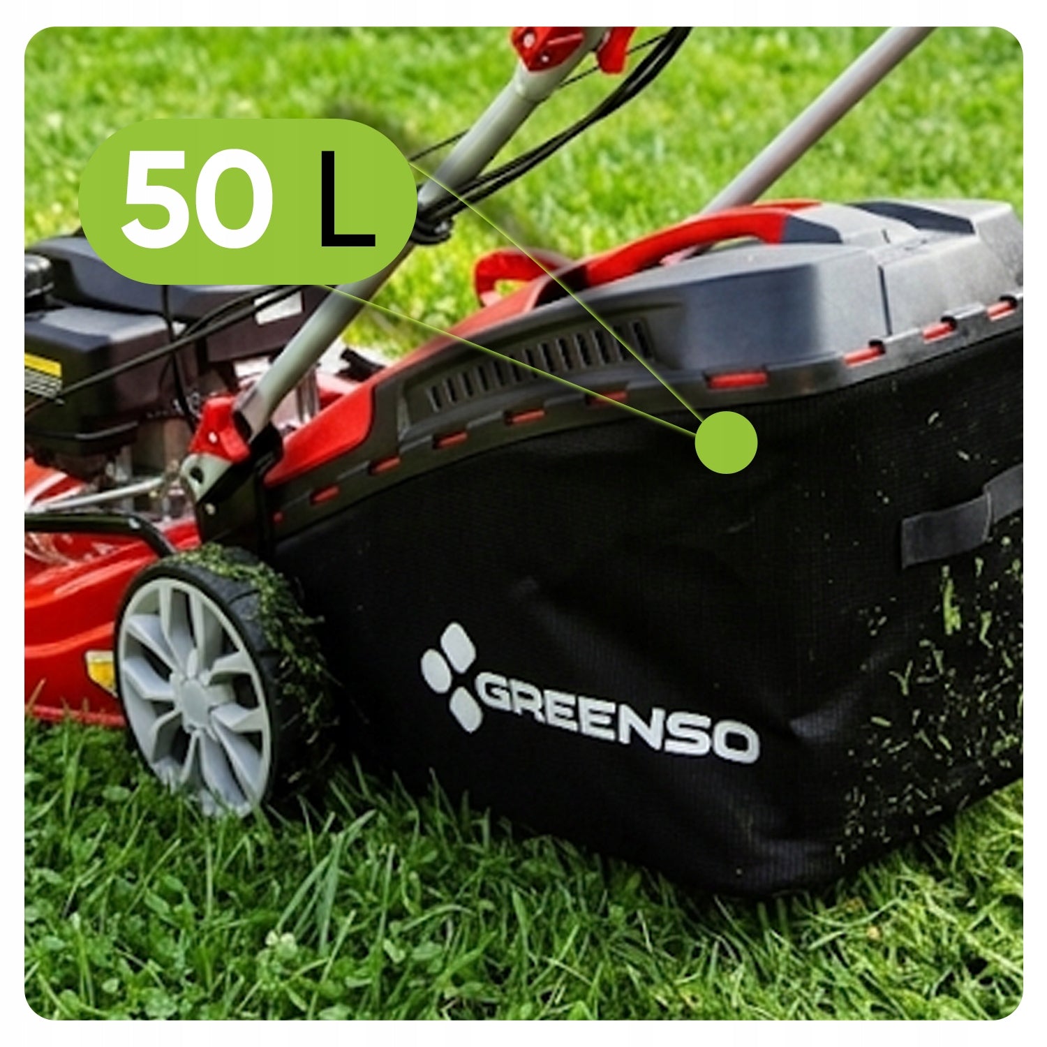 Diesel mower with drive 3,6 HP width 46 cm Greenso KS46-G150N Basket capacity 50 l
