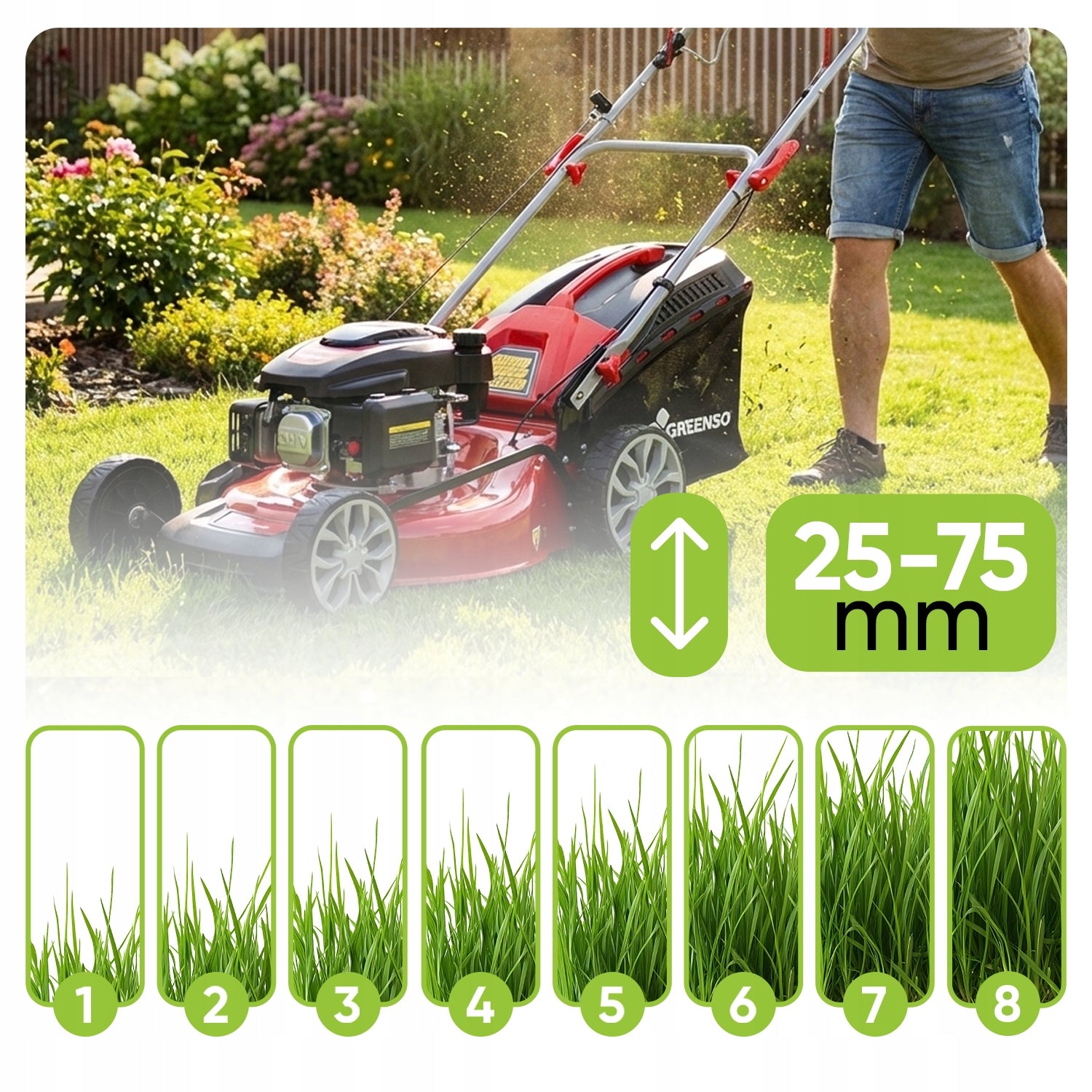 Diesel mower with drive 3,6 HP width 46 cm Greenso KS46-G150N Brand Greenso