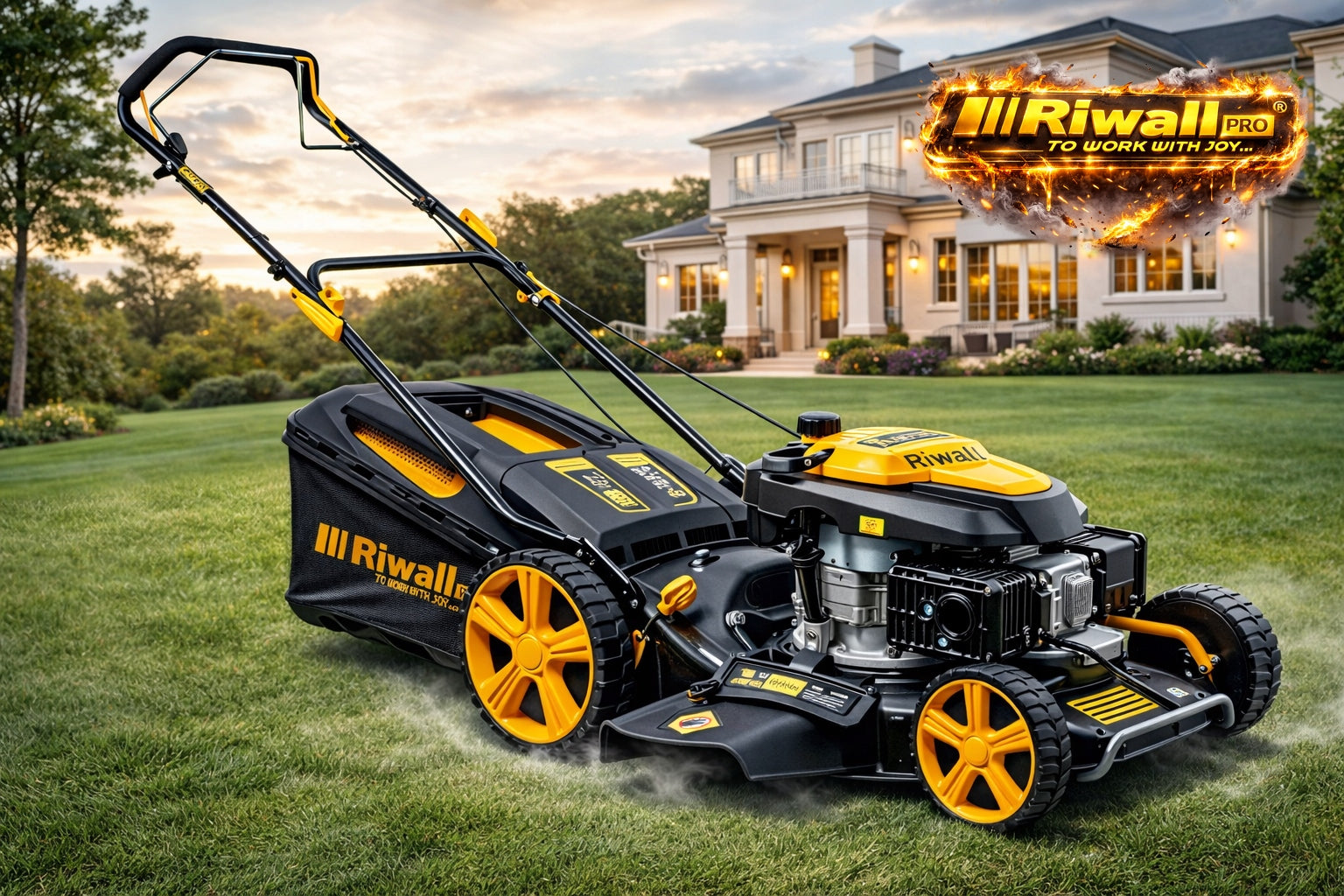 Diesel mower with drive Riwall PRO RPM 5355PL 56cm 5,4HP Mulching Packaging status original