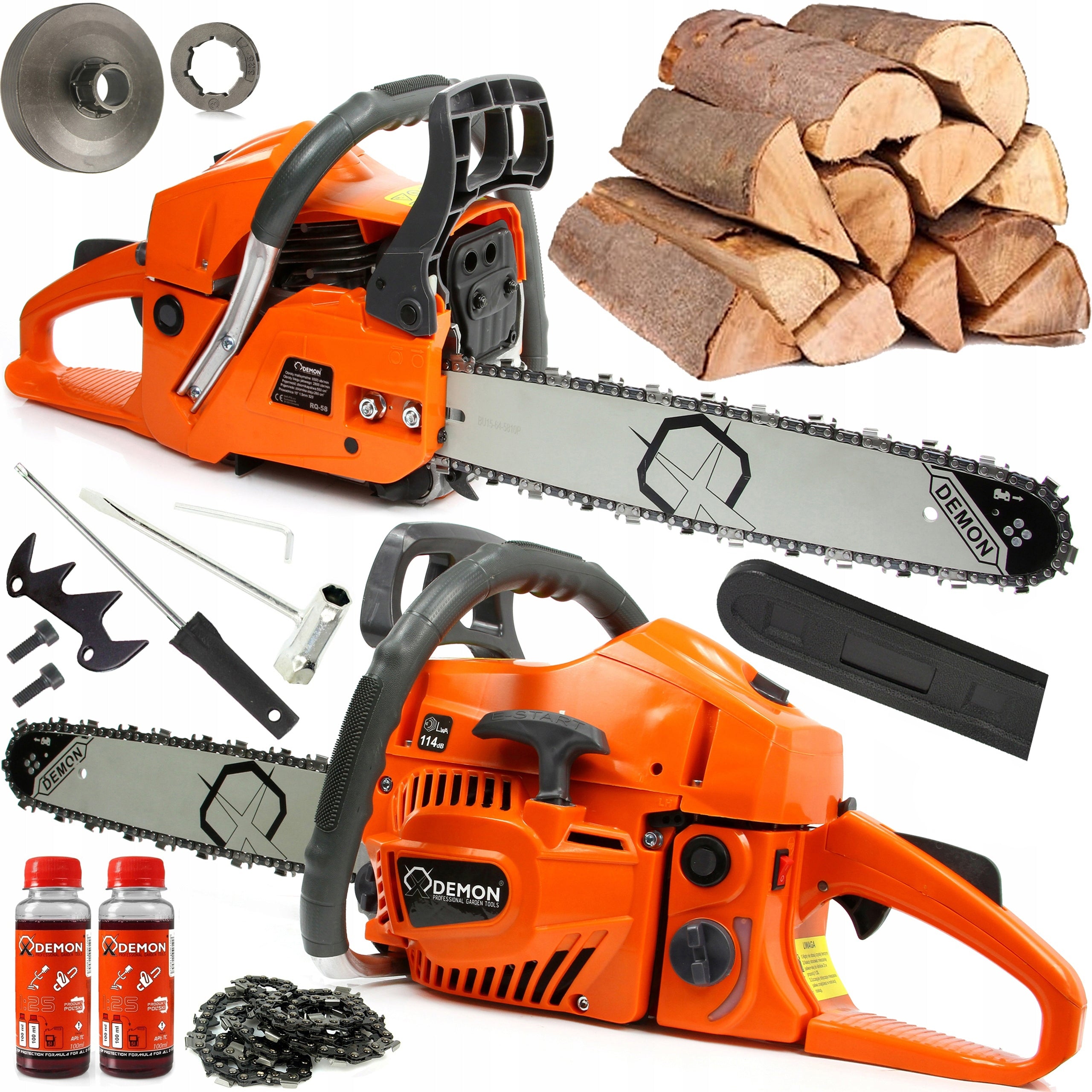 Diesel saw DEMON chainsaw RQ-58 + chain + guide + oil