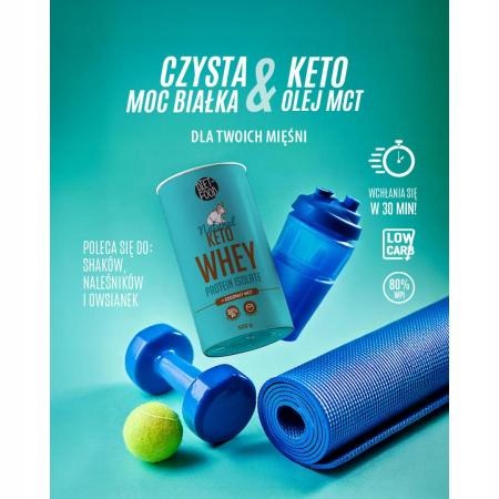 Diet-Food Whey Protein WPI Isolate with MCT Keto 500 g Packaging status original