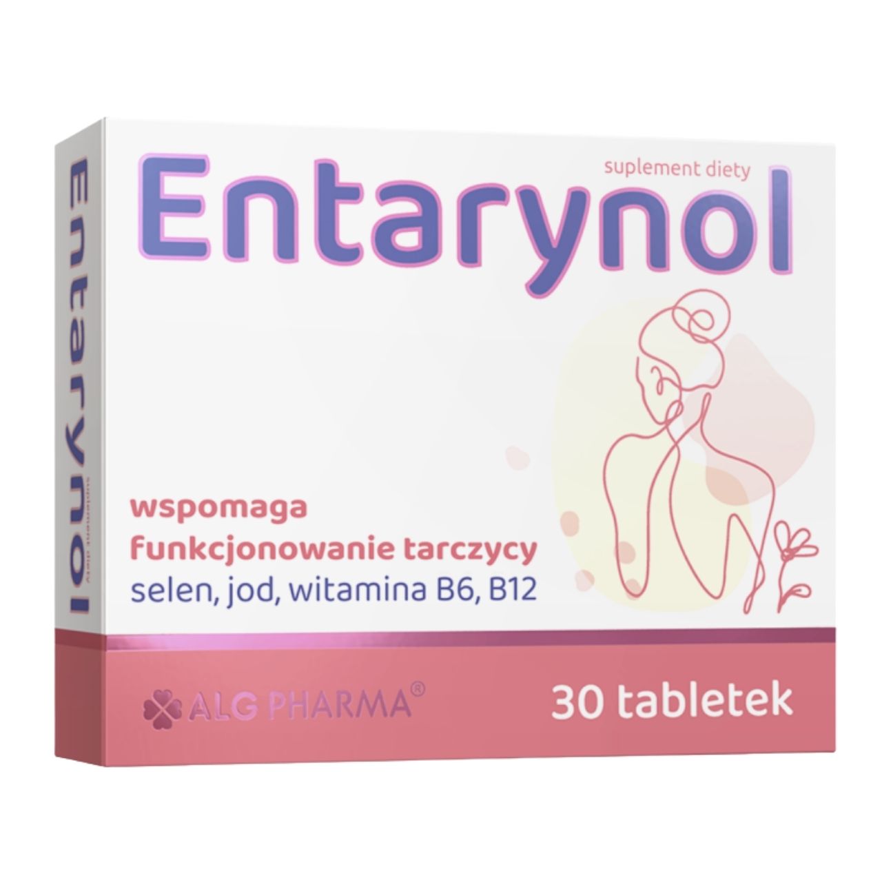 Dietary Supplement ALG Pharma Entarynol Thyroid Iodine Selenium Vitality 30 tabl