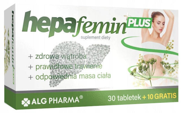Dietary supplement Alg Pharma Hepafemin plus tablets 40 pieces Manufacturer code Hepafemin PLUS