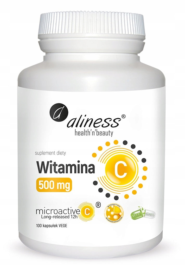 Dietary supplement Aliness Vitamin C 500 mg vegan capsules