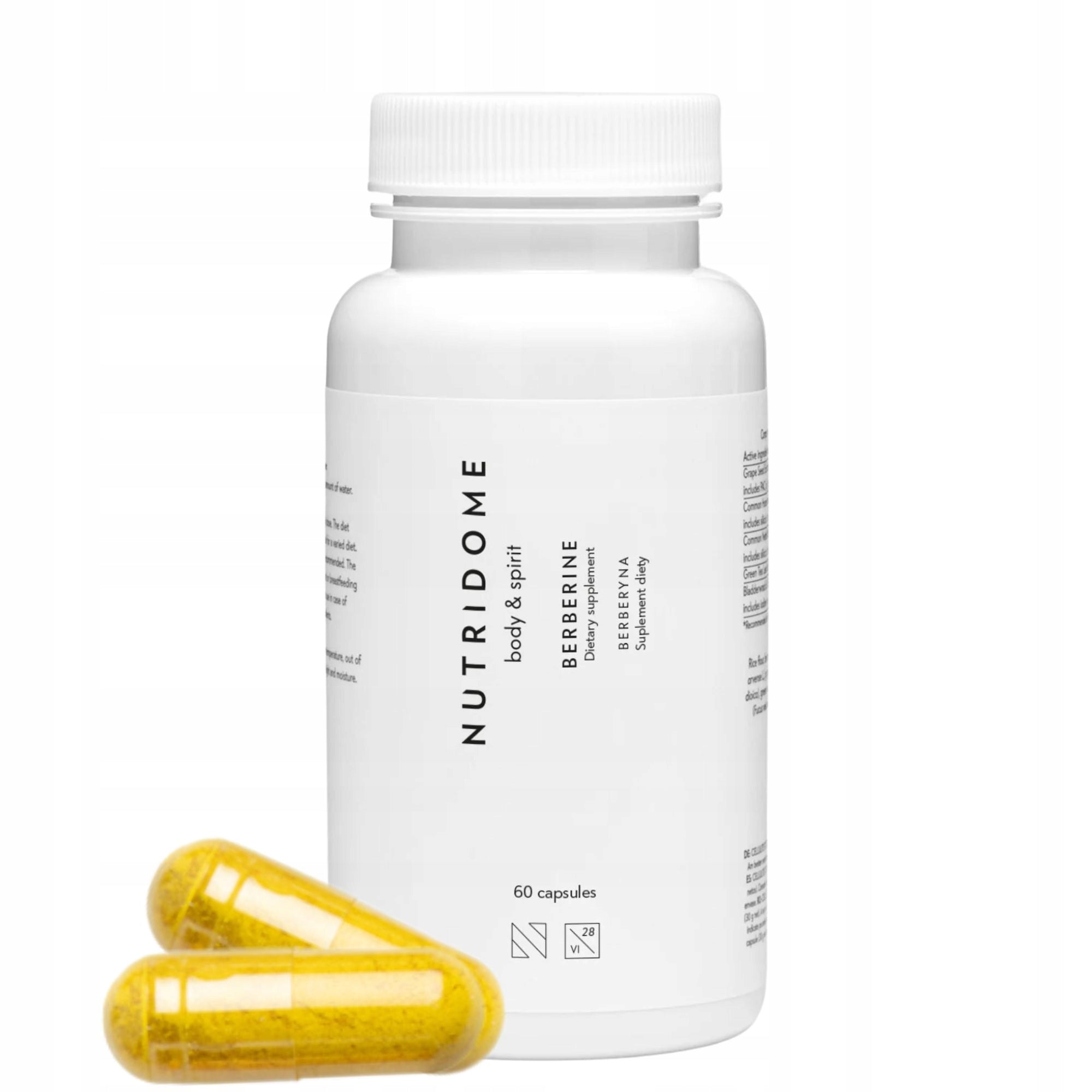 Dietary supplement Berberine HCL NUTRIDOME 60 slimming DIGESTION metabolism