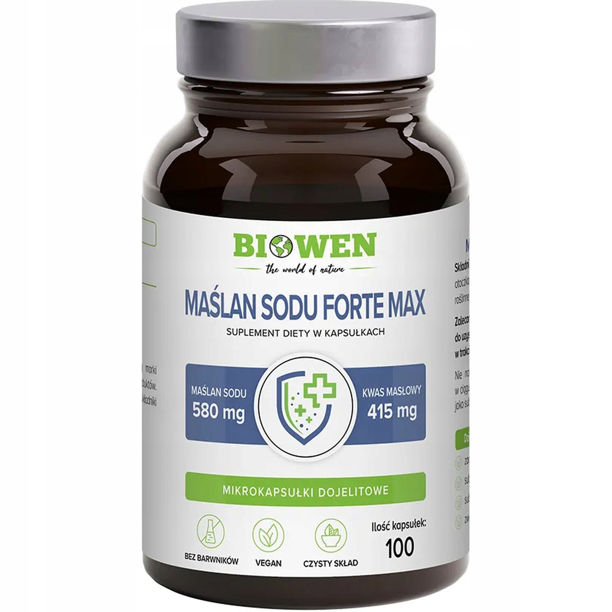 Dietary supplement Biowen sodium butyrate Forte Max 580 mg 100 capsules