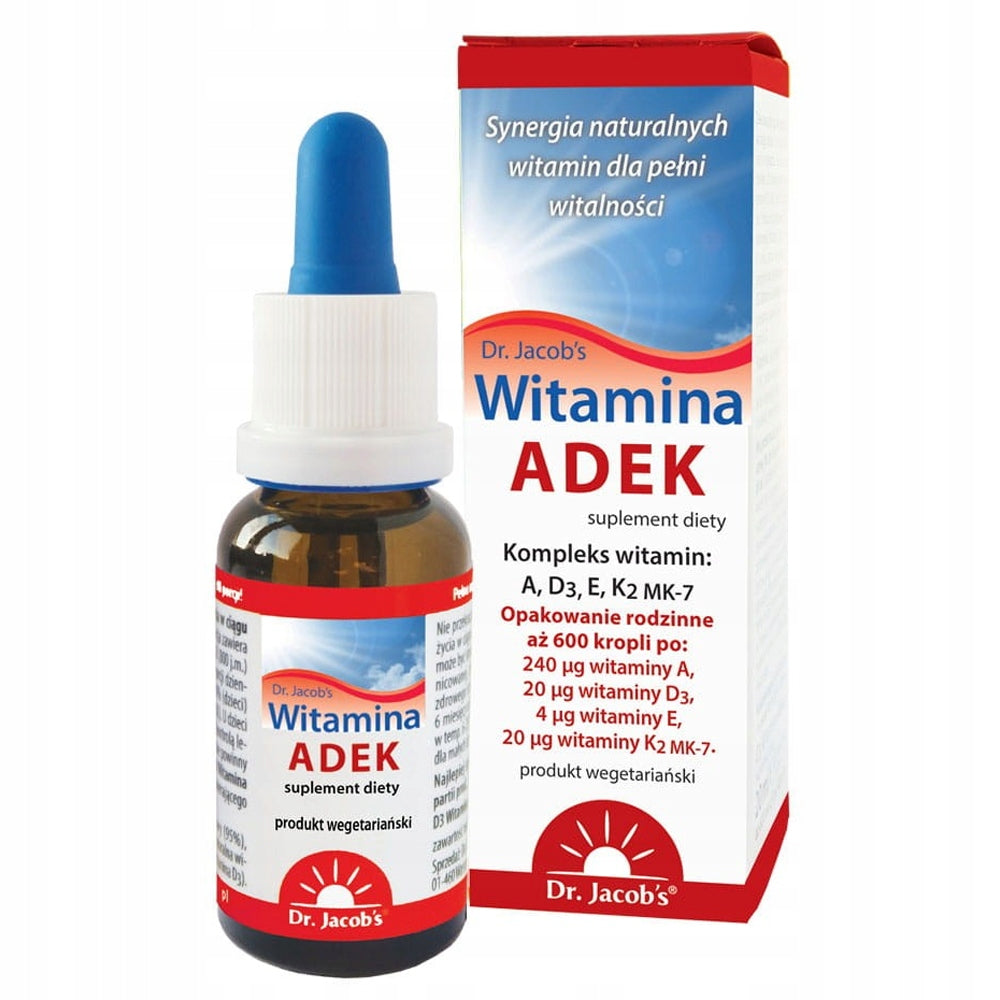 Dietary supplement Dr. Jacob's Vitamin ADEK in drops 20 ml EAN (GTIN) 4041246501070