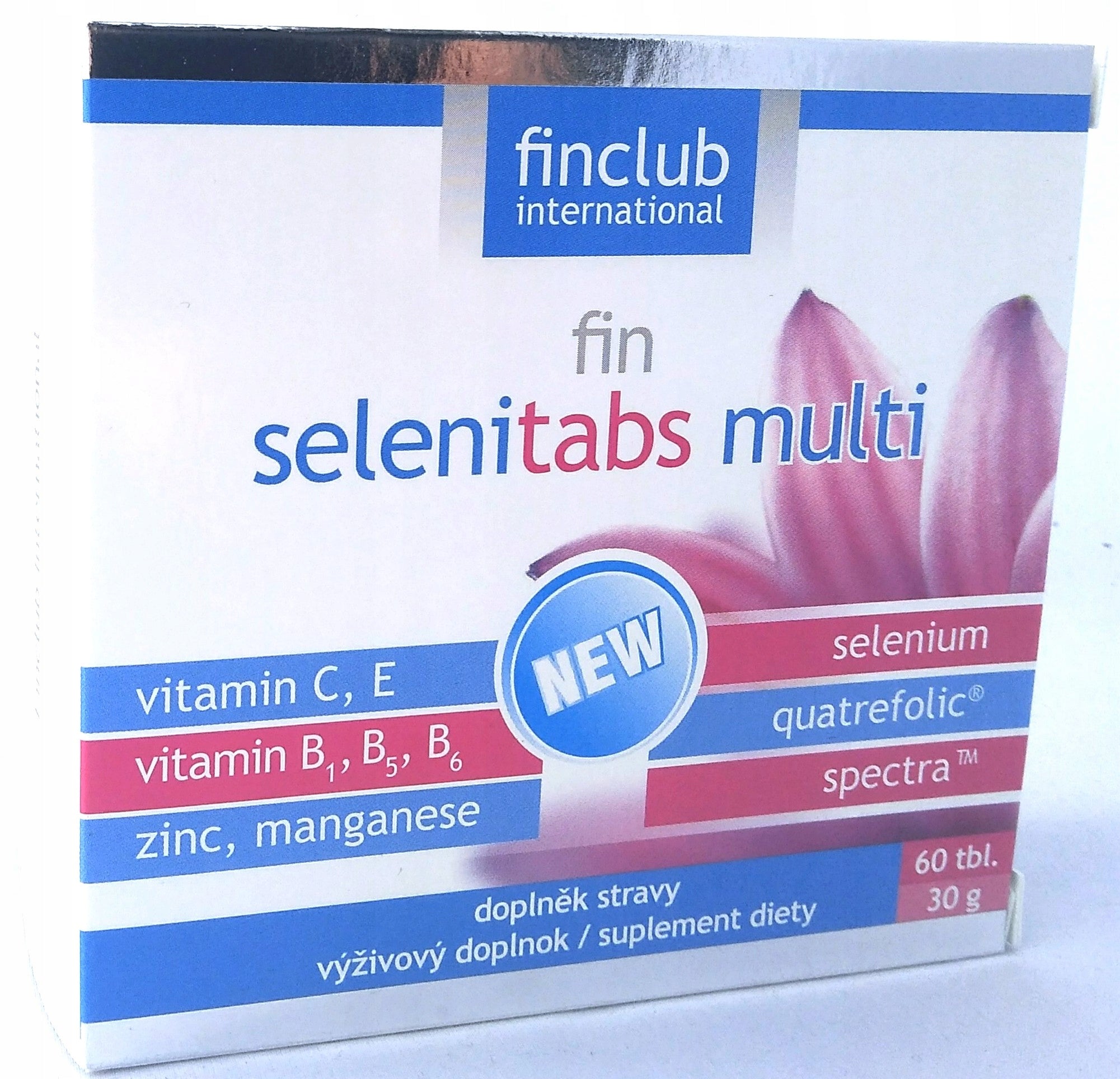 Dietary supplement Finclub Fin Selenitabs Multi tablets 60 pcs. Expiration date at least six months from the date of purchase