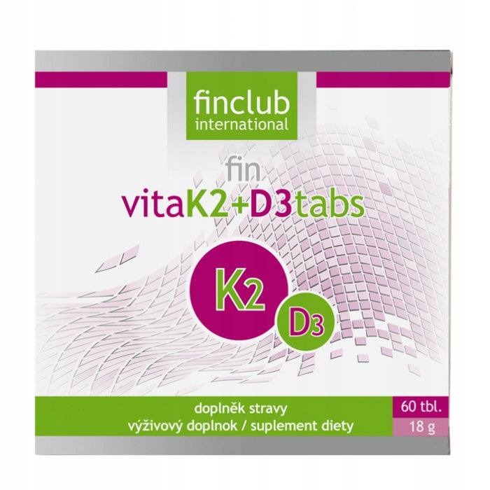 Dietary supplement Finclub VitaK2+D3tabs vitamin K2 tablets 60 pcs.